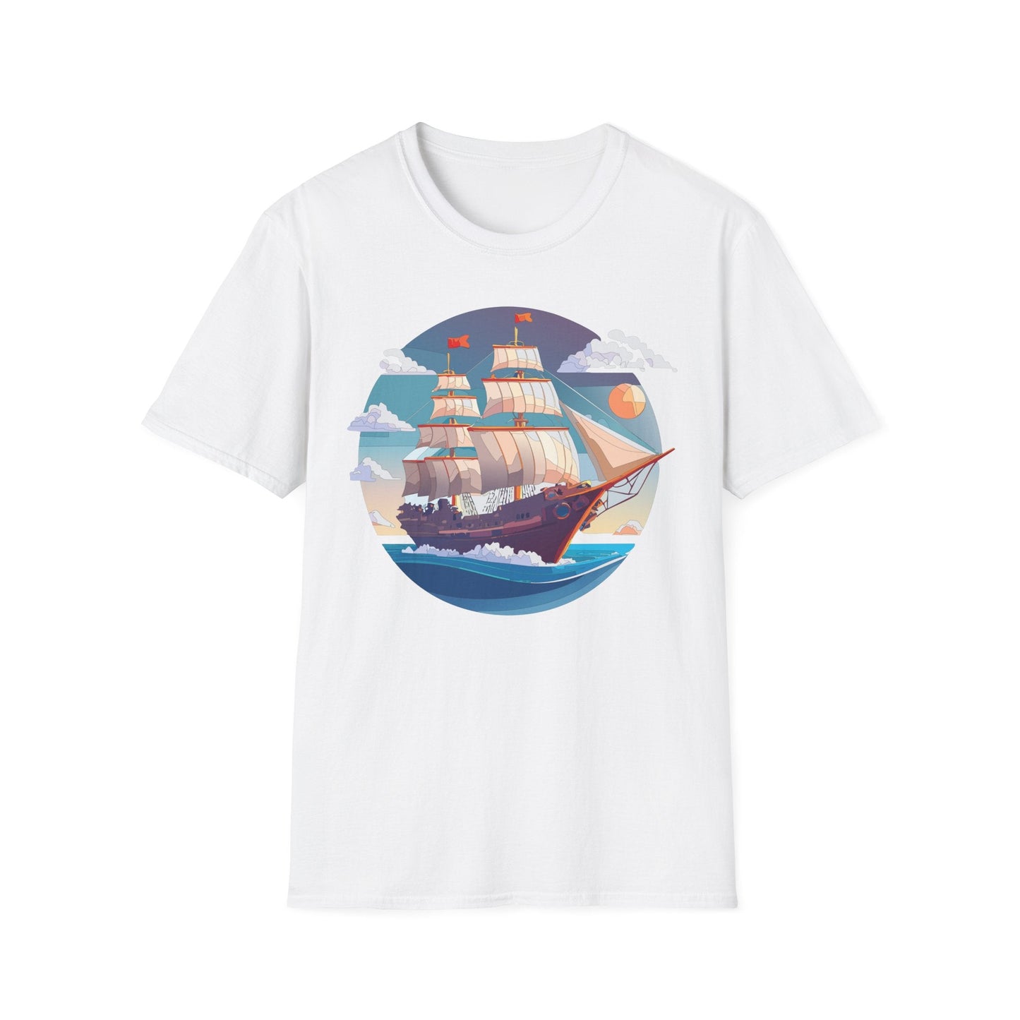 Nautical Ship T Shirts Frigate T Shirts Vessel Tee Shirt Unisex Softstyle T Shirt