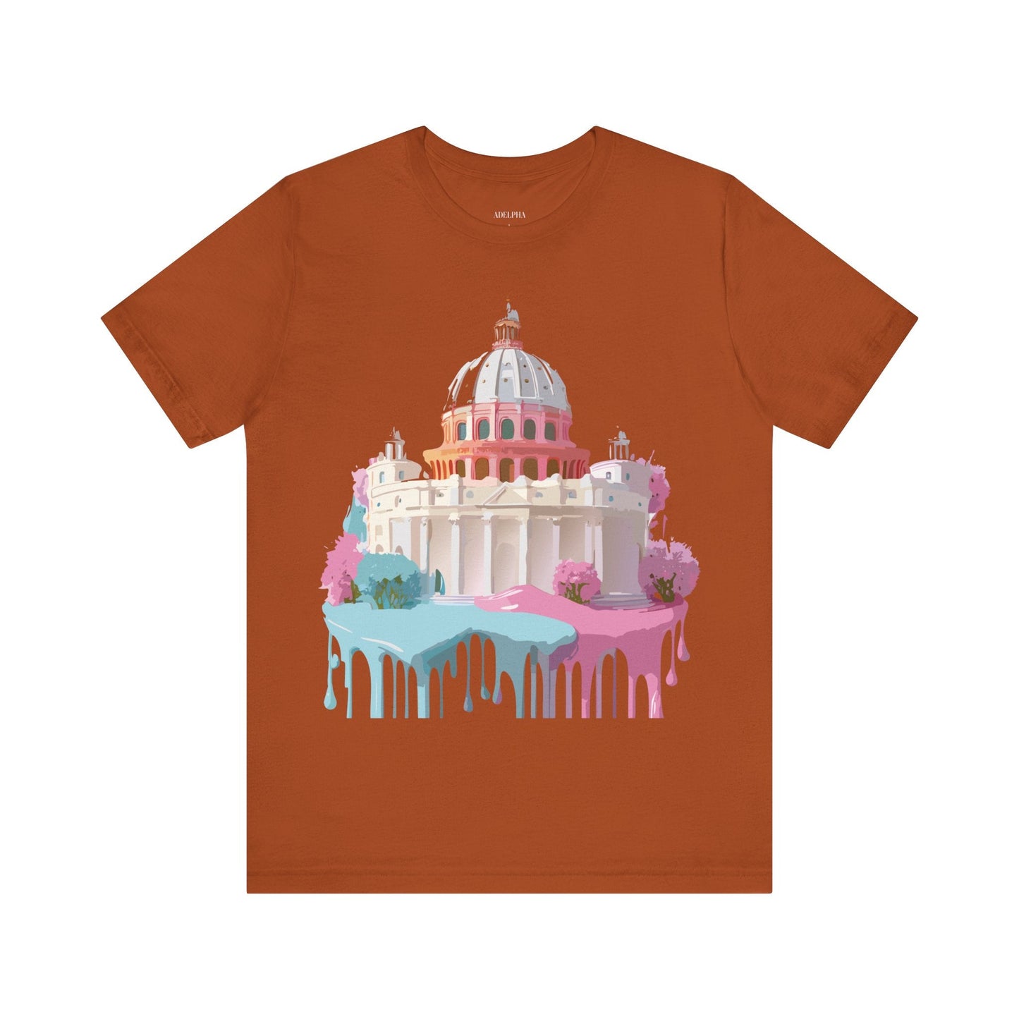 Unisex Graphic Tee With Rome Artwork By Adelpha Vintage Inspired Short Sleeve Shirt
