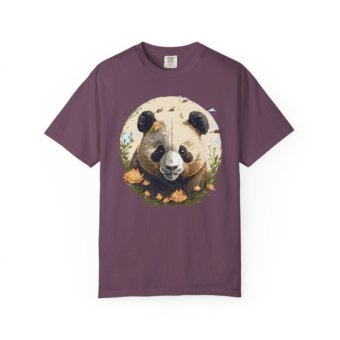 Panda Portrait Graphic T-Shirt Unisex Cotton Floral Animal Art Tee p9