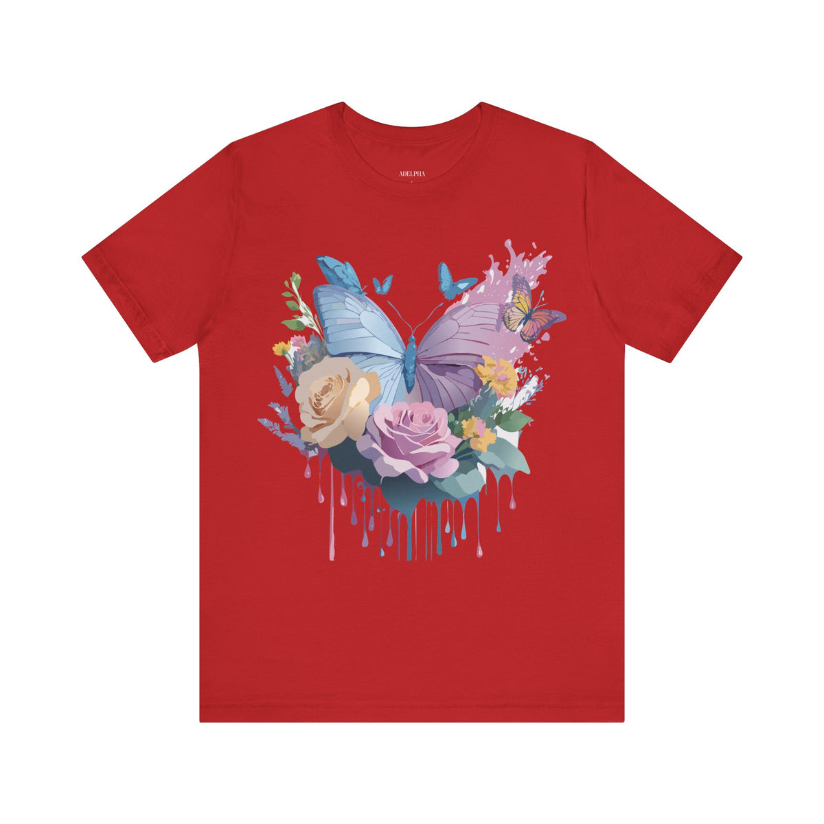 Butterfly Graphic Unisex Cotton Bella+Canvas Tee with Art Design n74