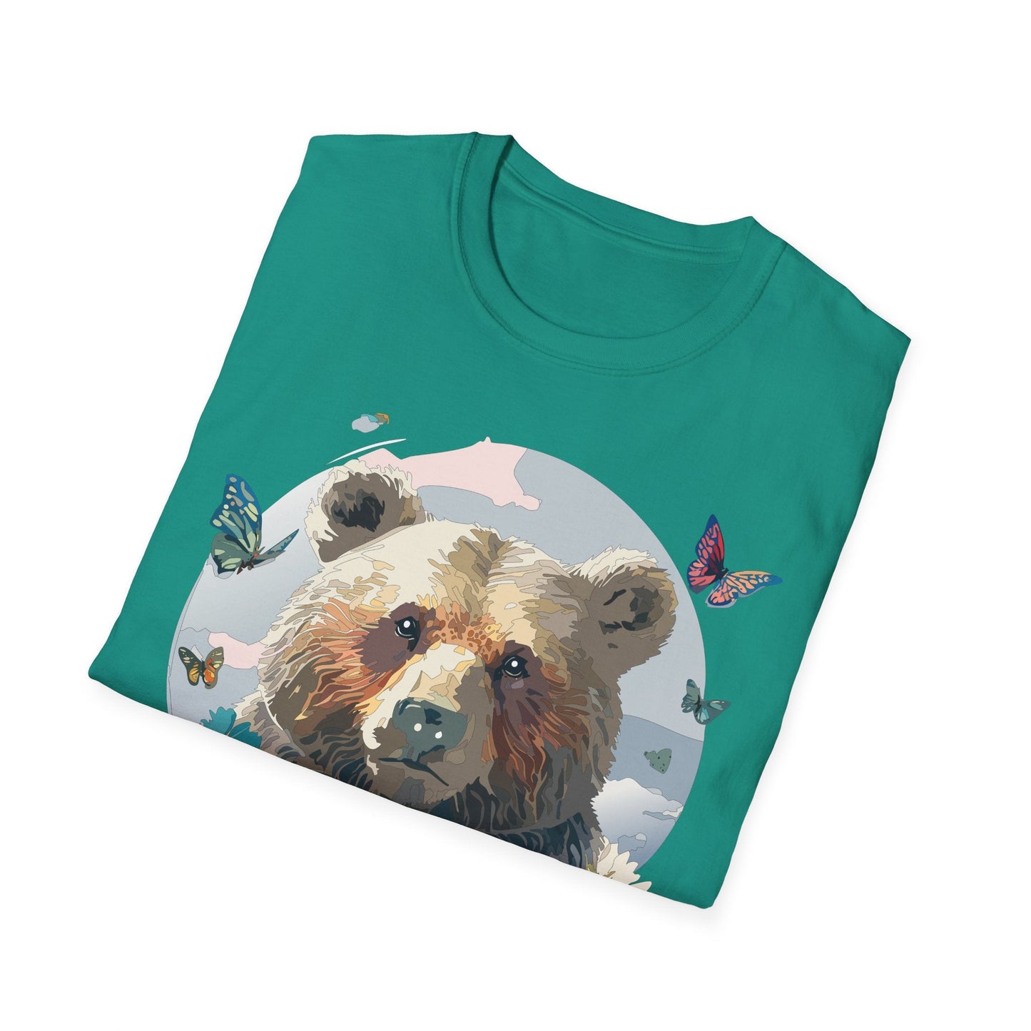 Bear T Shirt Unisex Gildan Softstyle Cotton Tee With Teddy Bear Design Lightweight Comfort