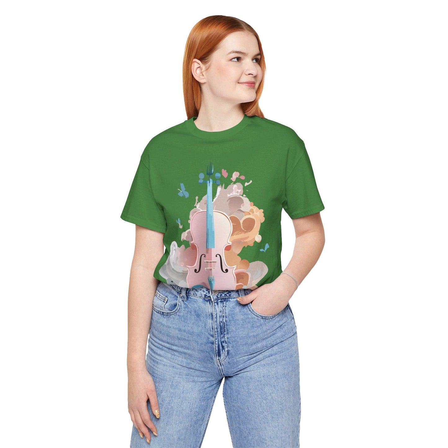 Music Graphic Unisex 100 Cotton Vintage Art with Musical Elements Tee 11