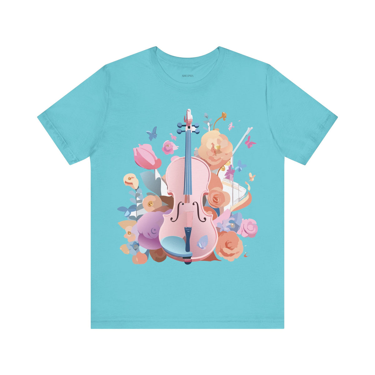 Music Graphic Unisex Cotton Bella+Canvas Tee with Art Design m171