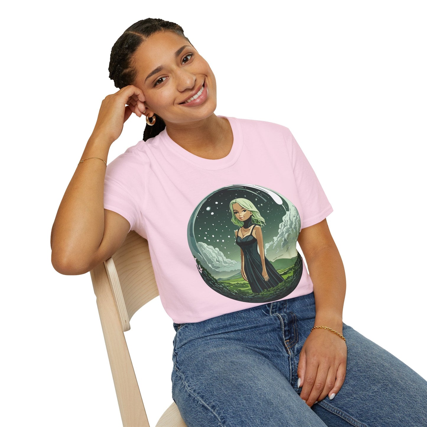 Womens Graphic T Shirt Art Design Tee Ladies Short Sleeve Softstyle 64000 Cotton Ring Spun