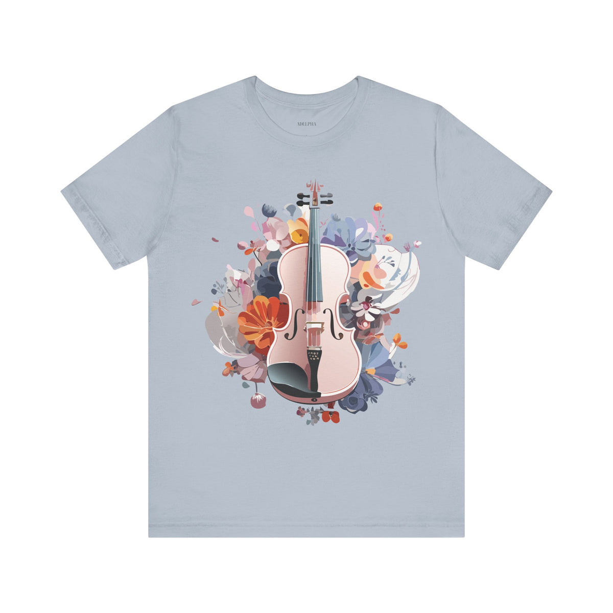 Music Graphic Unisex Cotton Bella+Canvas Tee with Art Design m136