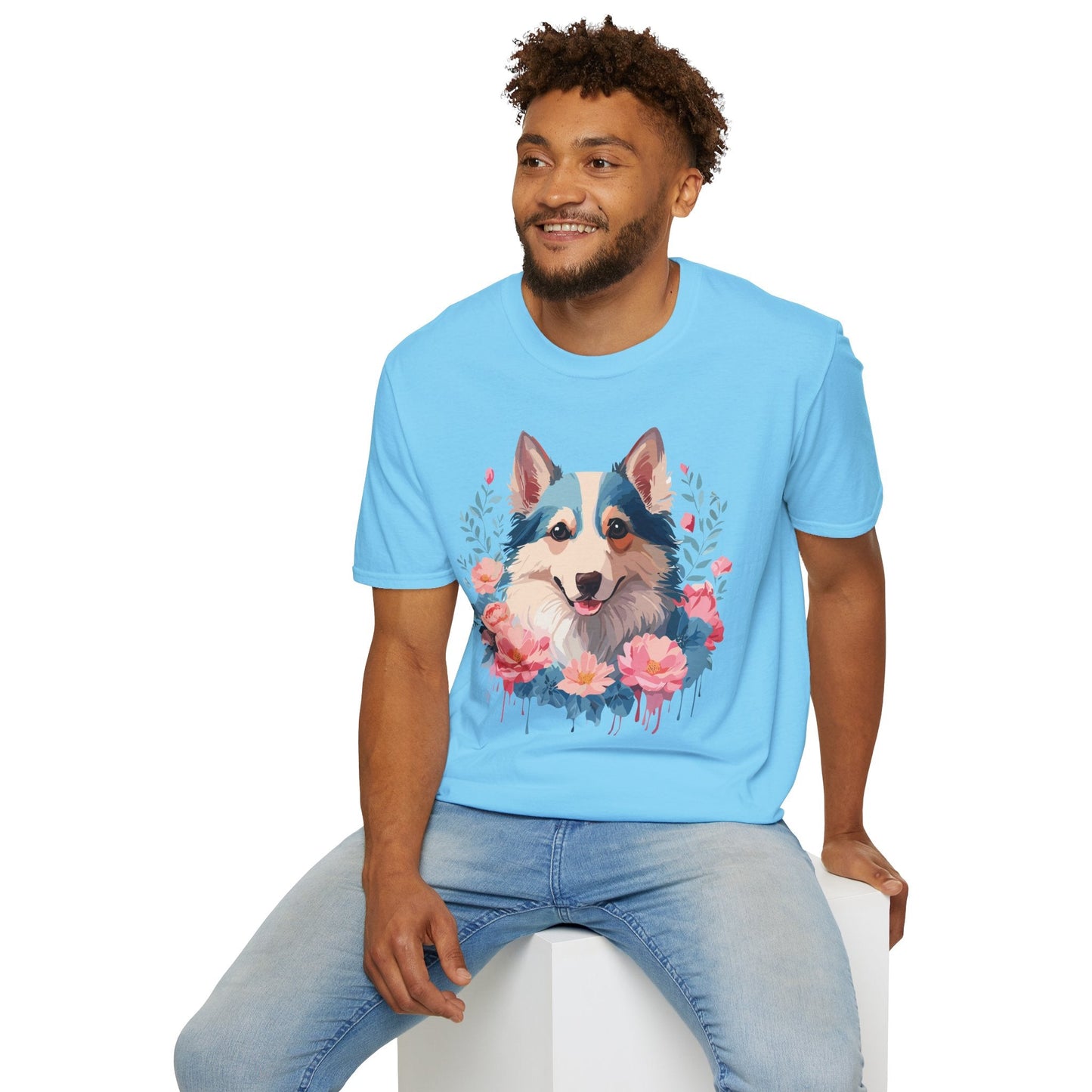 Dog Shirt Unisex Animal Tee Softstyle Cotton Lightweight Breathable