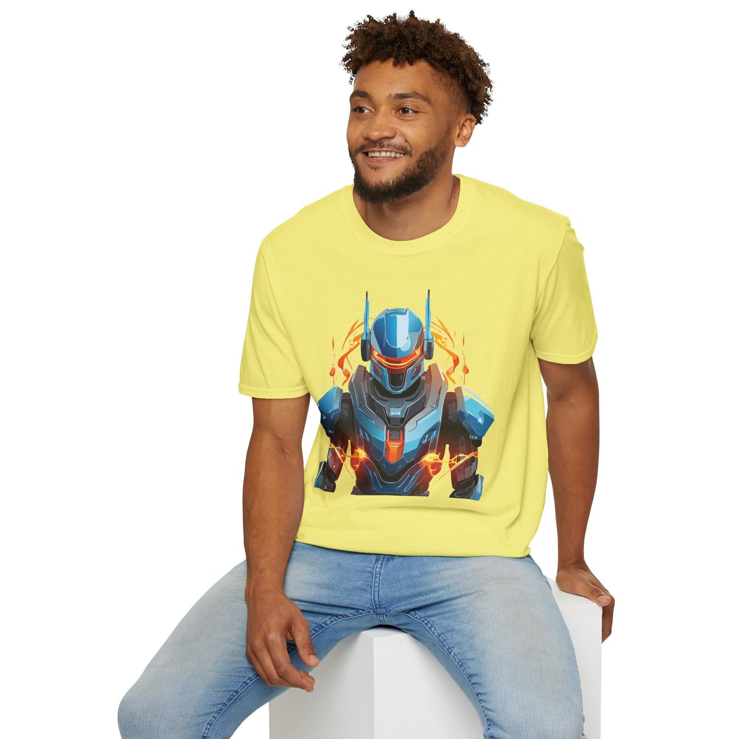 Cyborg Tee Robot Shirt Terminator Design Unisex Gildan Softstyle 64000 100 Percent Ring Spun Cotton