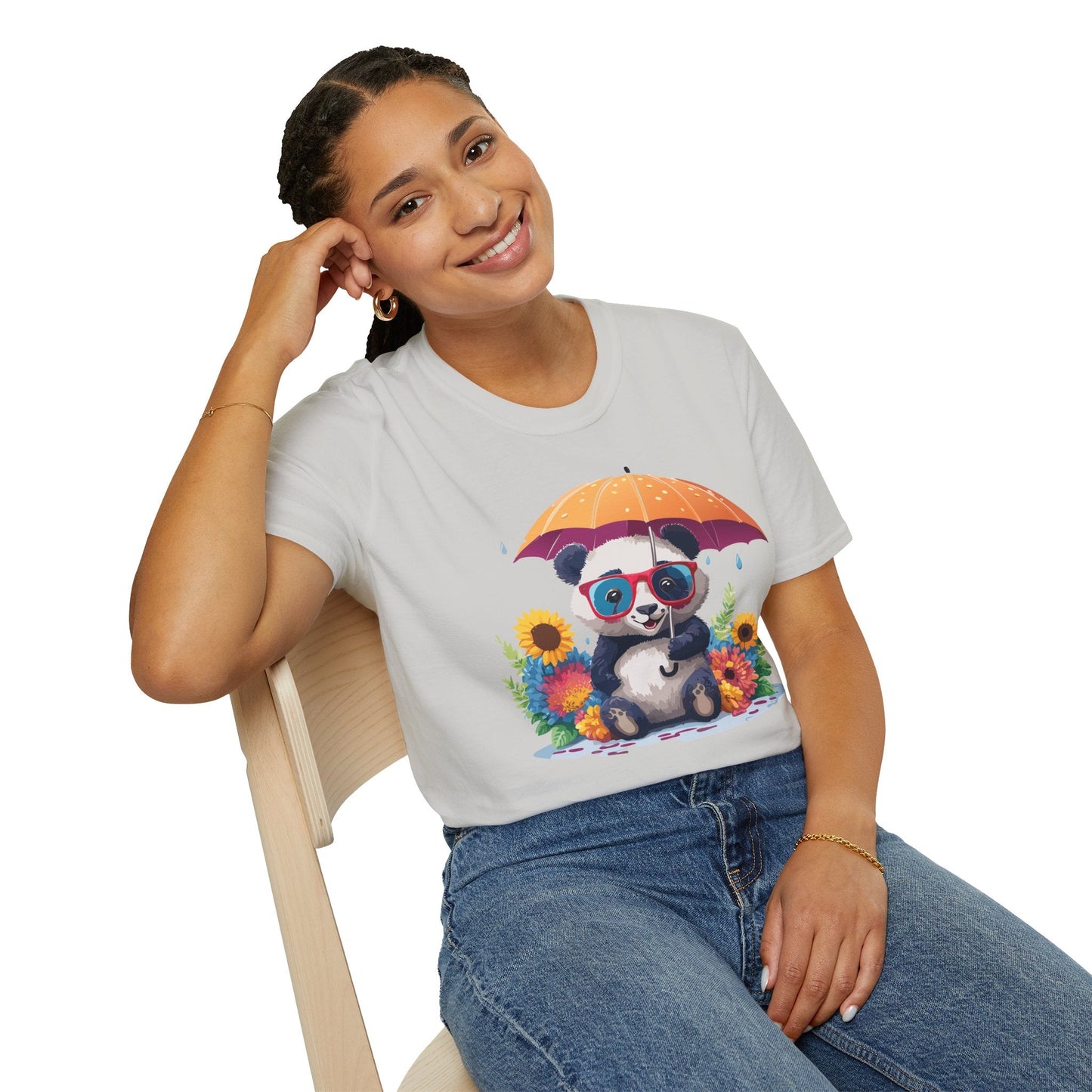 Panda Shirt Unisex Panda Tee Animal Graphic T Shirt Softstyle 64000 Cotton Breathable Everyday