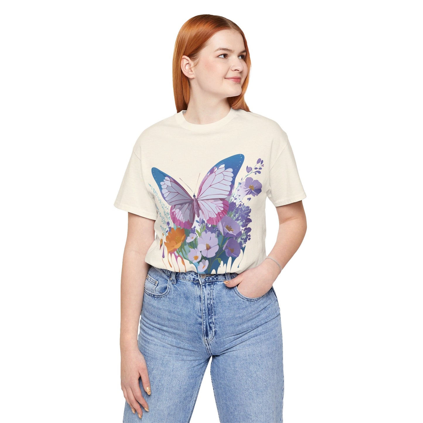 Unisex Butterfly Graphic Tee Adelpha Art Design Vintage Inspired Jersey Tee