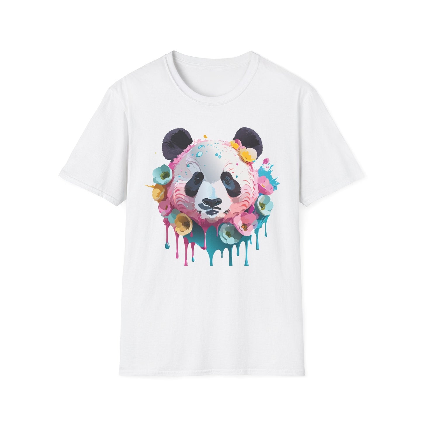 Panda Shirt Unisex T Shirt Graphic Tee Animal Print Gildan Softstyle 64000 100 Percent Cotton