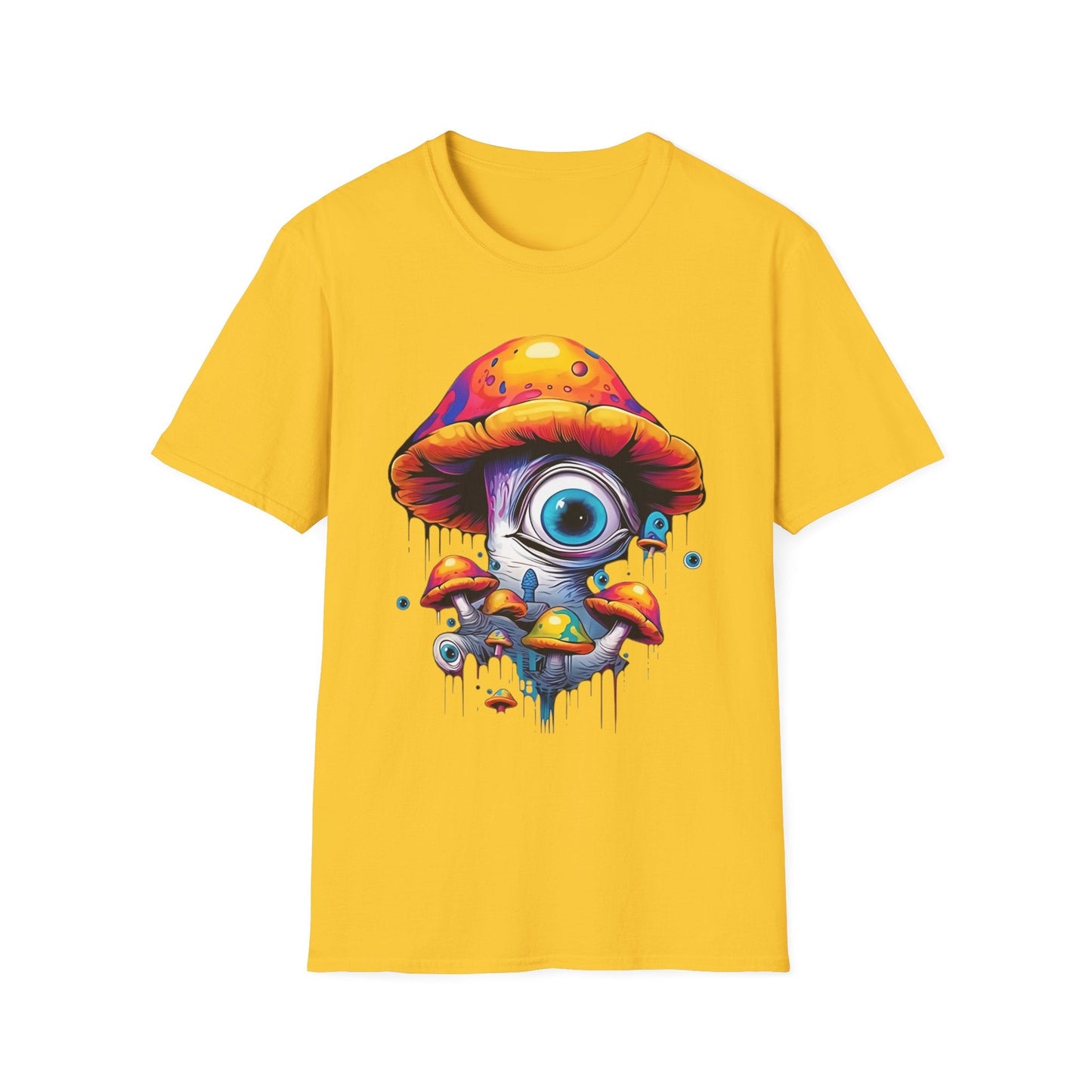 Unisex Mashroom T Shirt With Funny Mashroom Art Design Gildan Softstyle Tee For Everyday Comfort