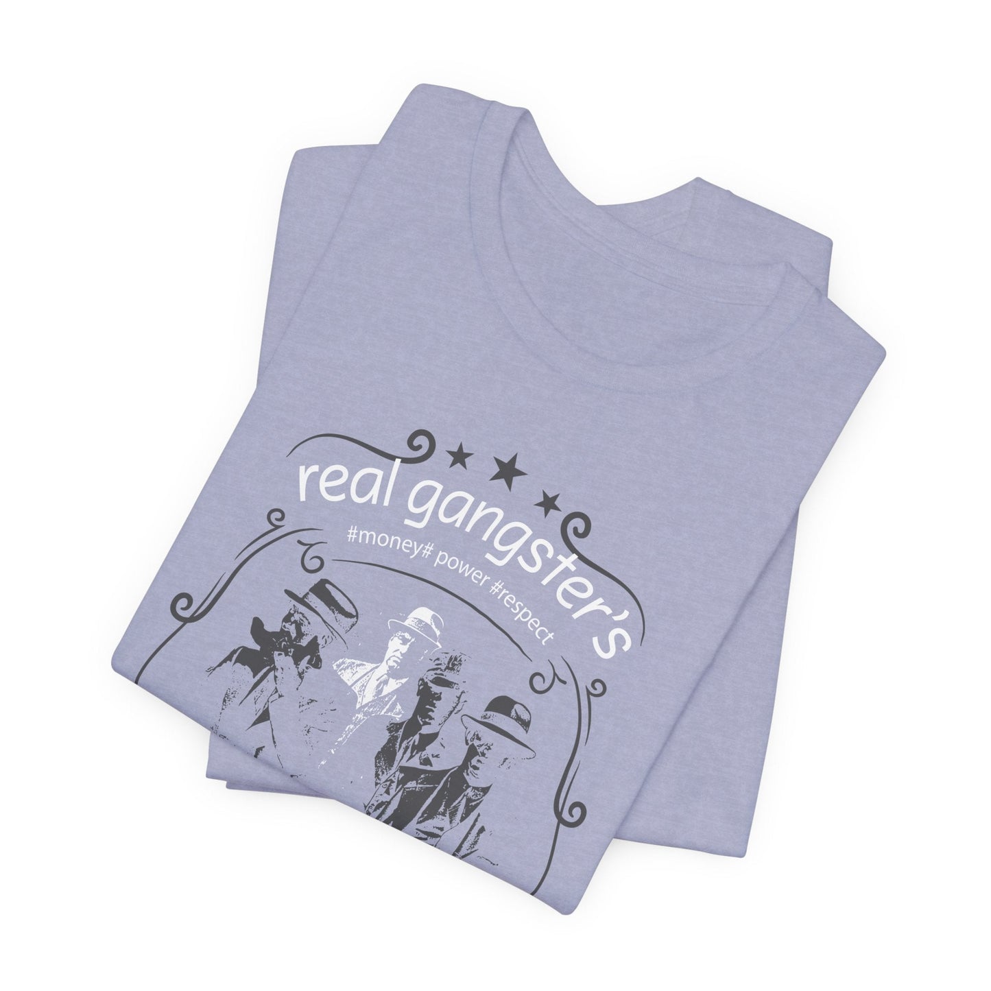 Real Gangsters Don't Die T-Shirt Vintage Outlaw Illustration Retro Biker Tee A-3