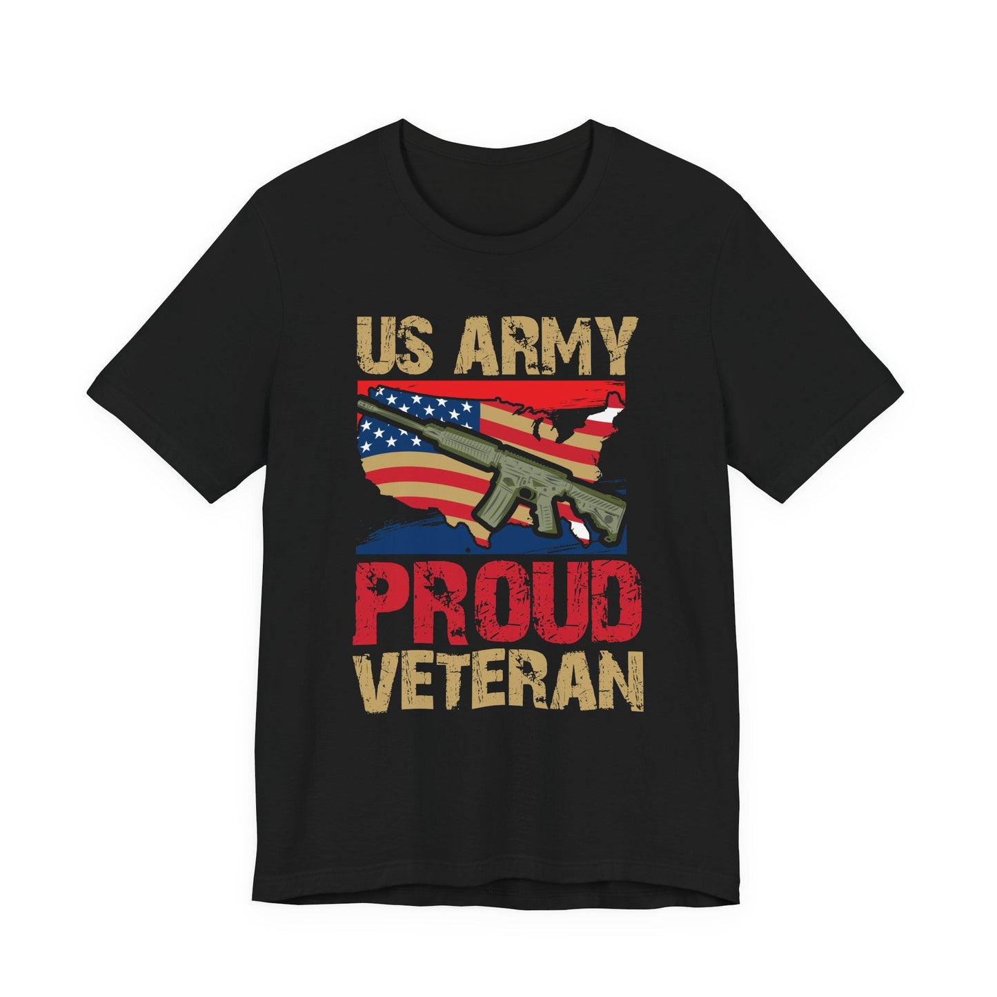 Army Veteran Patriotic Graphic Design Unisex Cotton T-Shirt v17