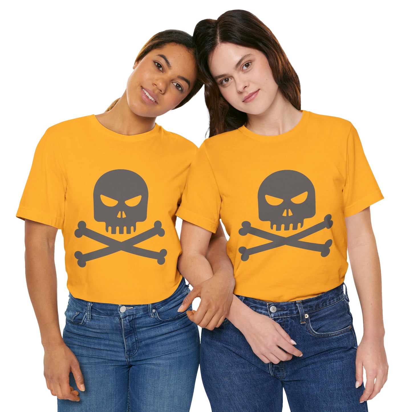 Unisex-T-Shirt aus Baumwolle mit Totenkopf