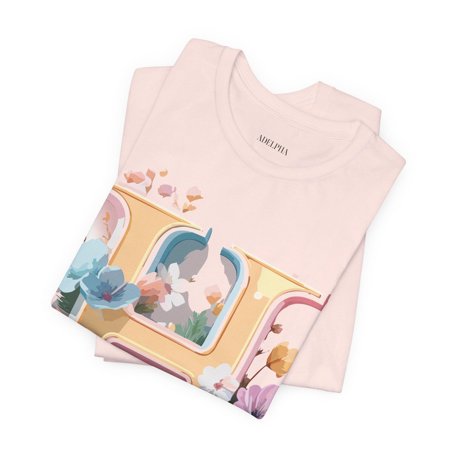 Adelpha Letter H Graphic Tee Unisex Jersey Short Sleeve Vintage Inspired Art Design Shirt