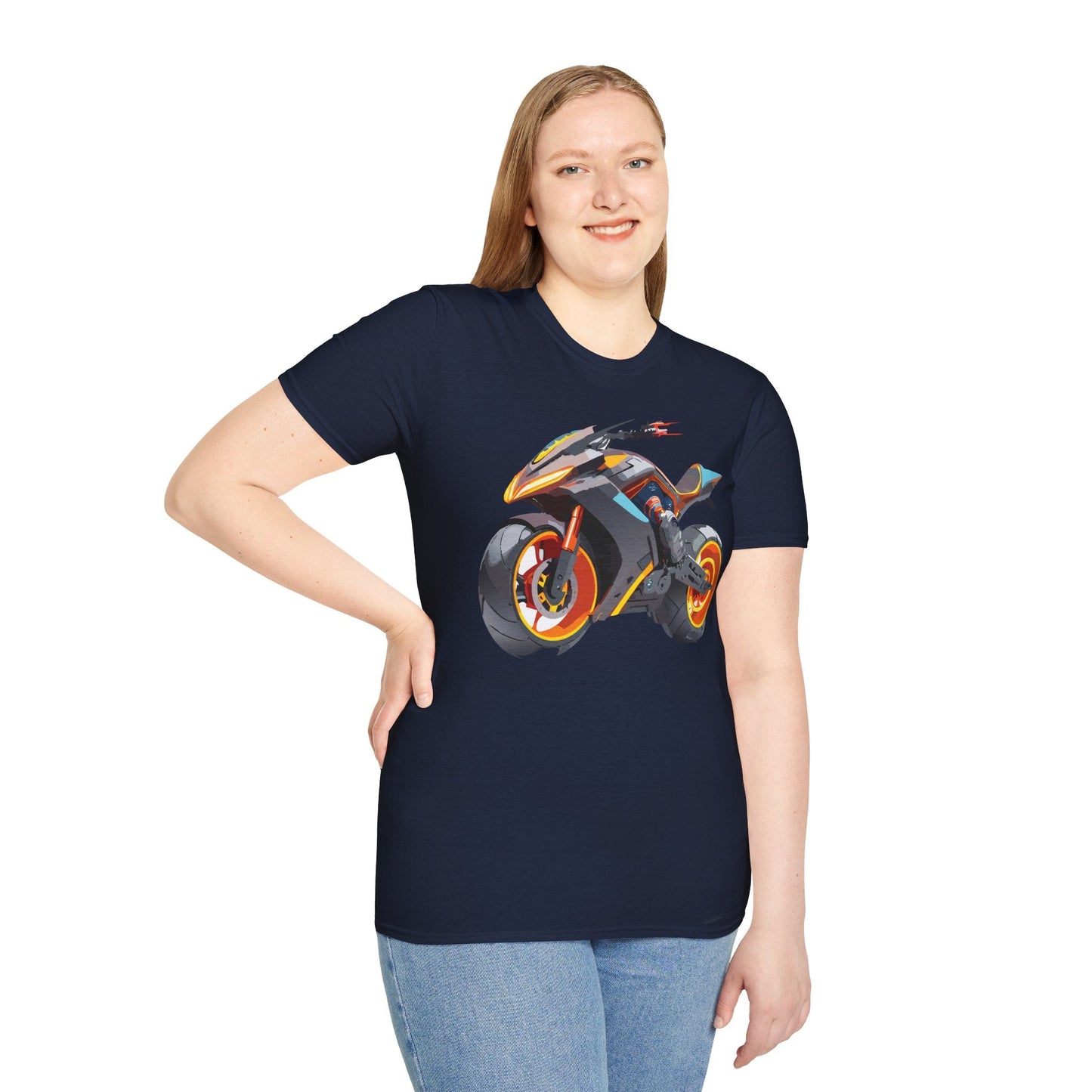 Bike Graphic Unisex Cotton Motorcycle Art Design Tee 2