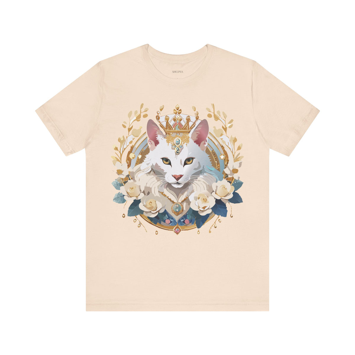 Medallion Graphic Unisex Cotton Bella+Canvas Tee with Floral Art Design m55