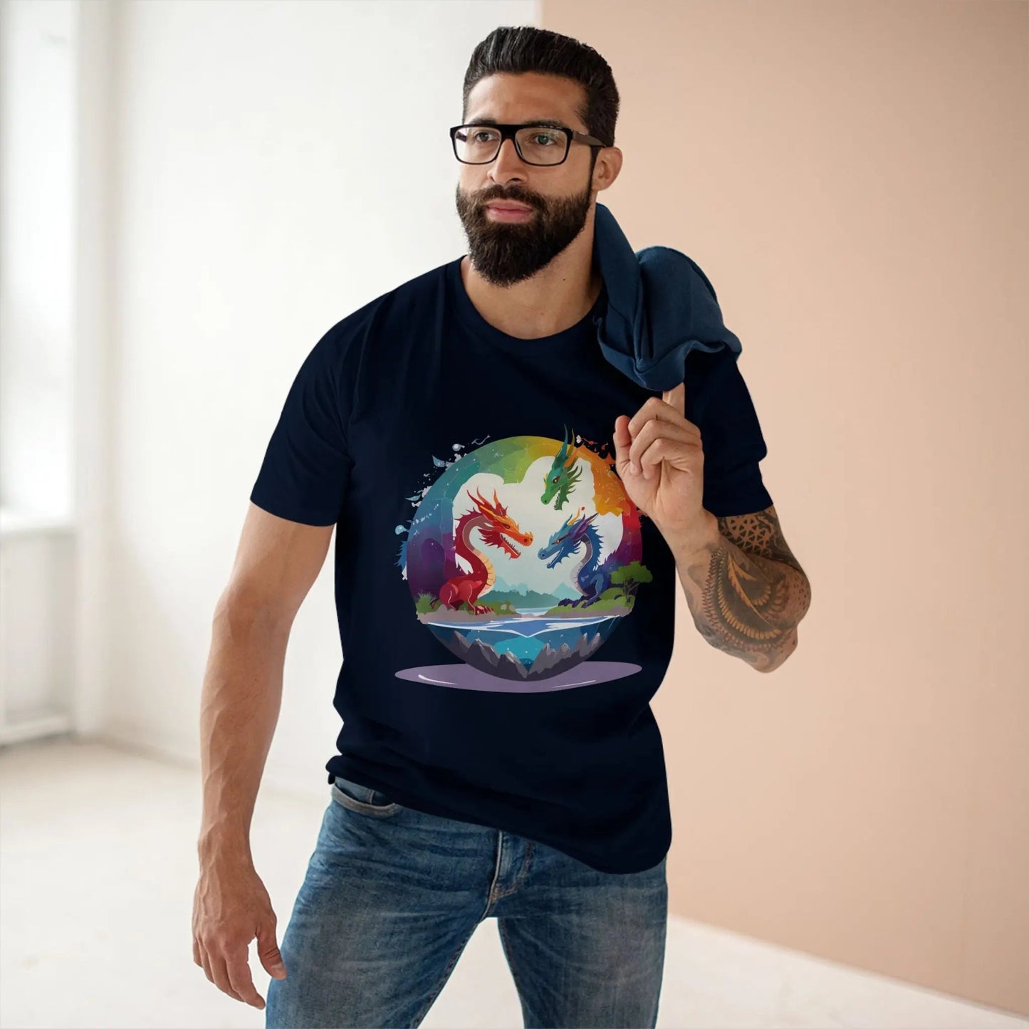 Dragon Graphic Unisex 100 Cotton Staple Tee 21