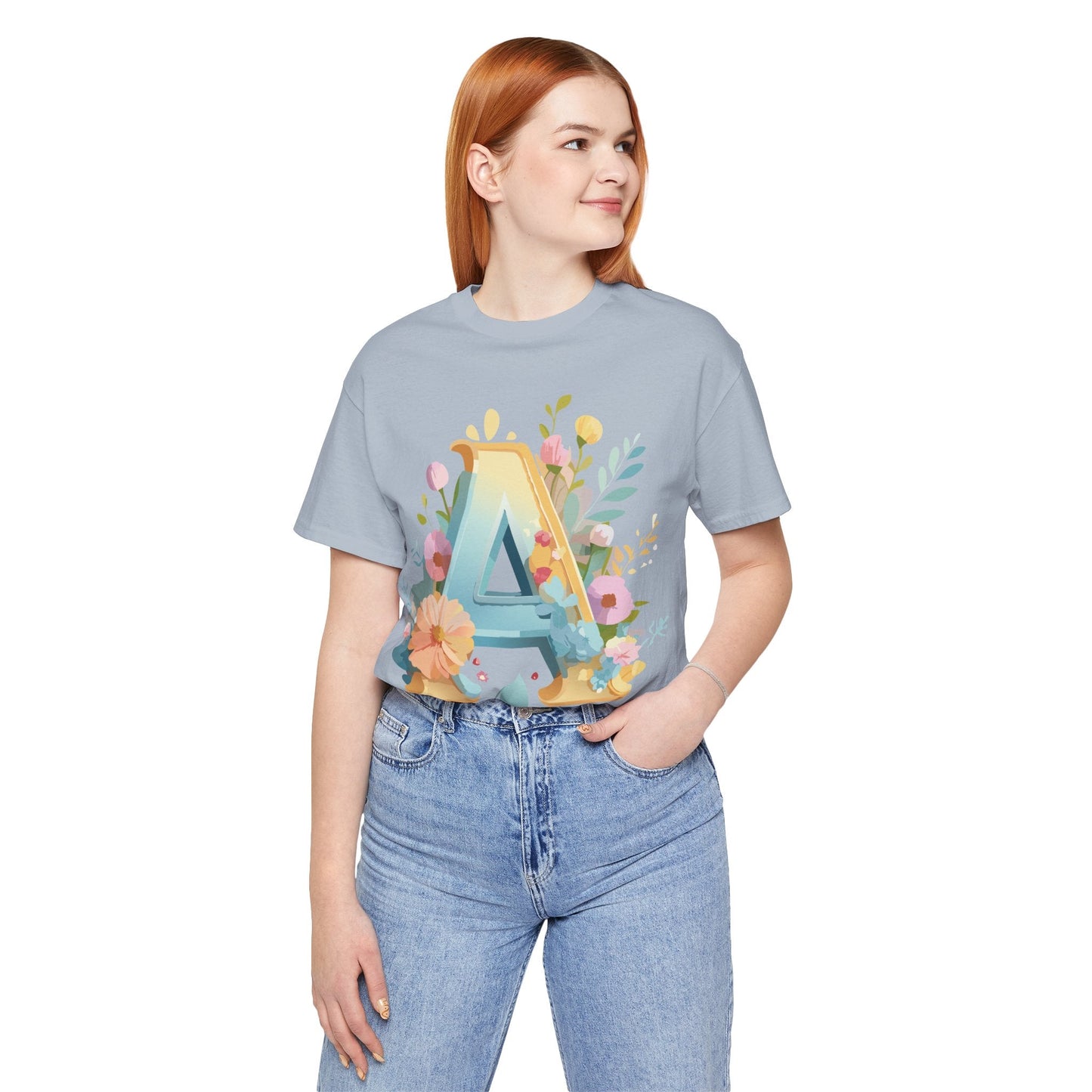 Letter A Shirt Graphic Tee Unisex Vintage Inspired Adelpha Art Jersey Short Sleeve