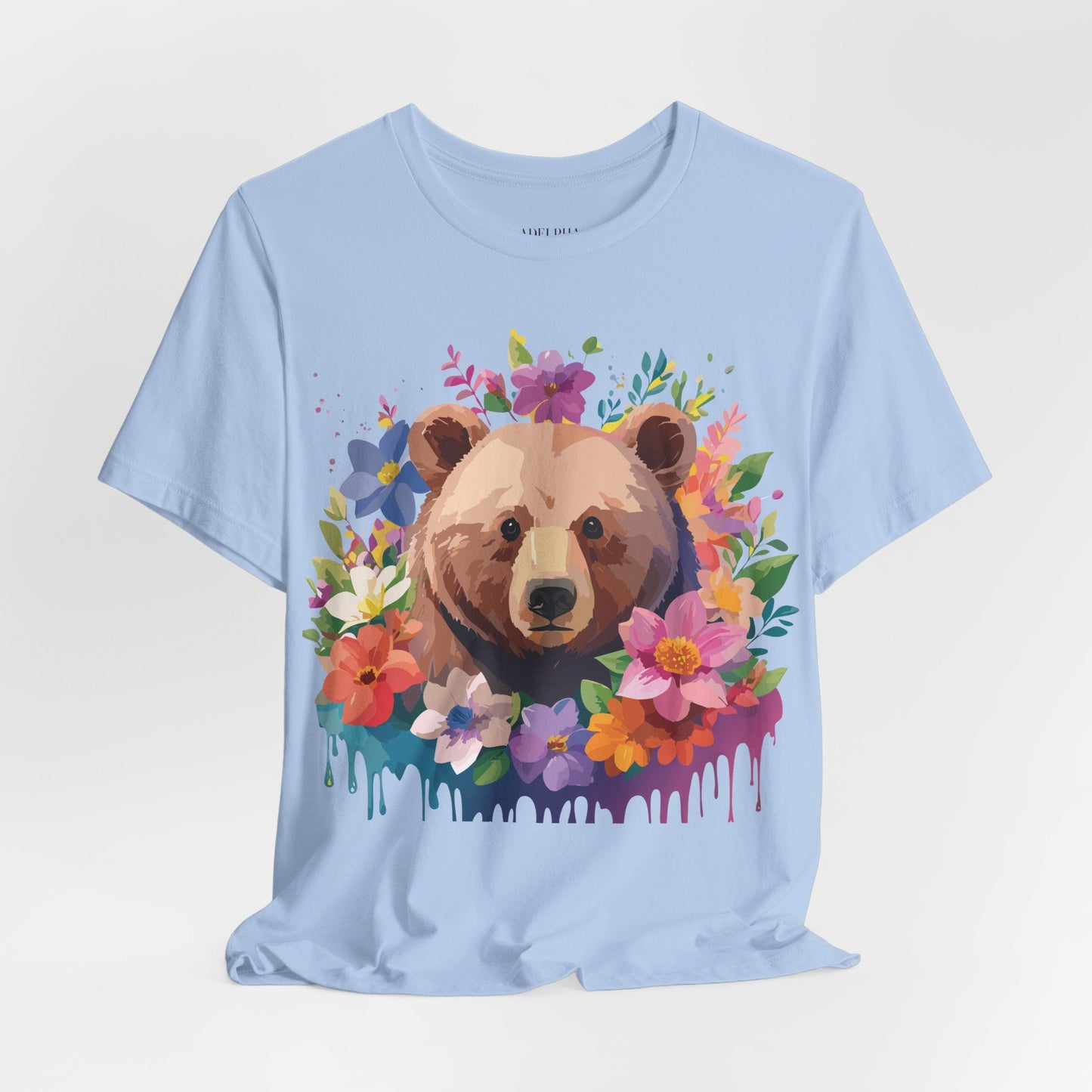 Bear Graphic Unisex 100 Cotton Short Sleeve Art Design Vintage T-Shirt 4