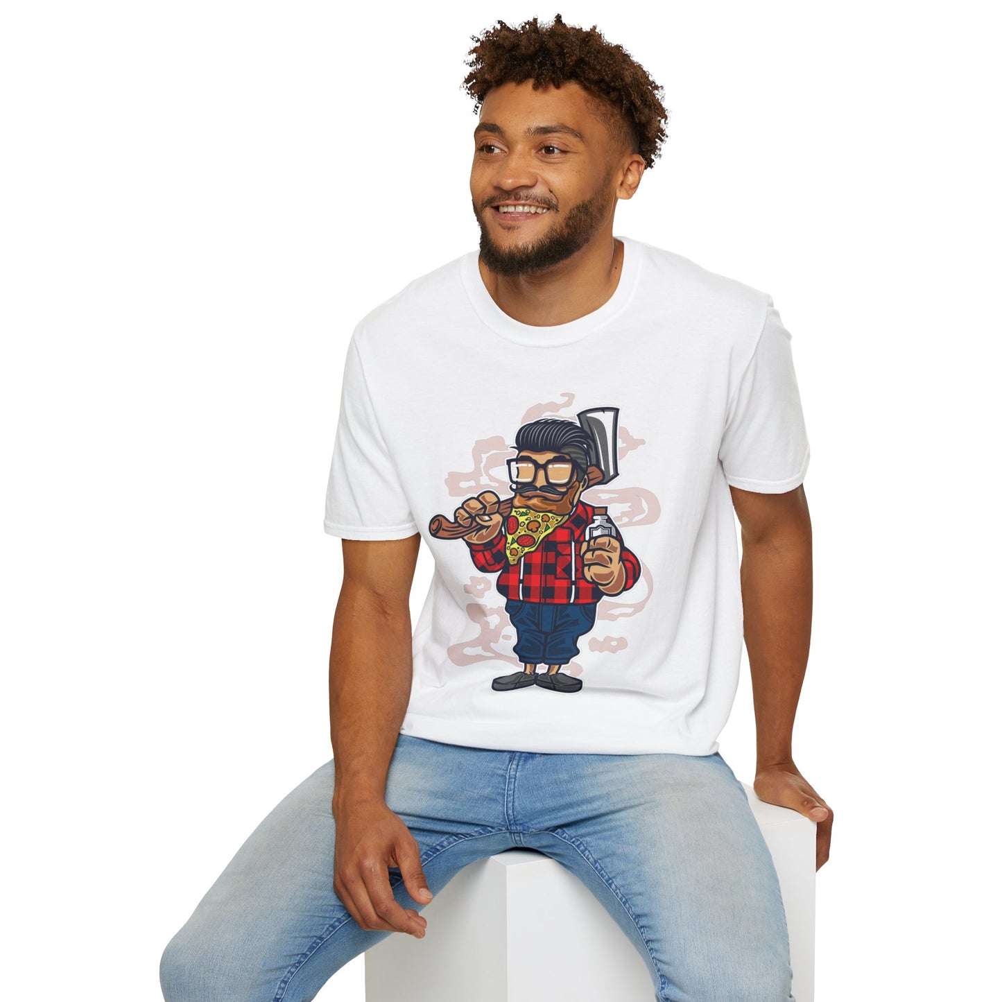 Unisex Cotton T-Shirt with Cartoon Graphic Design