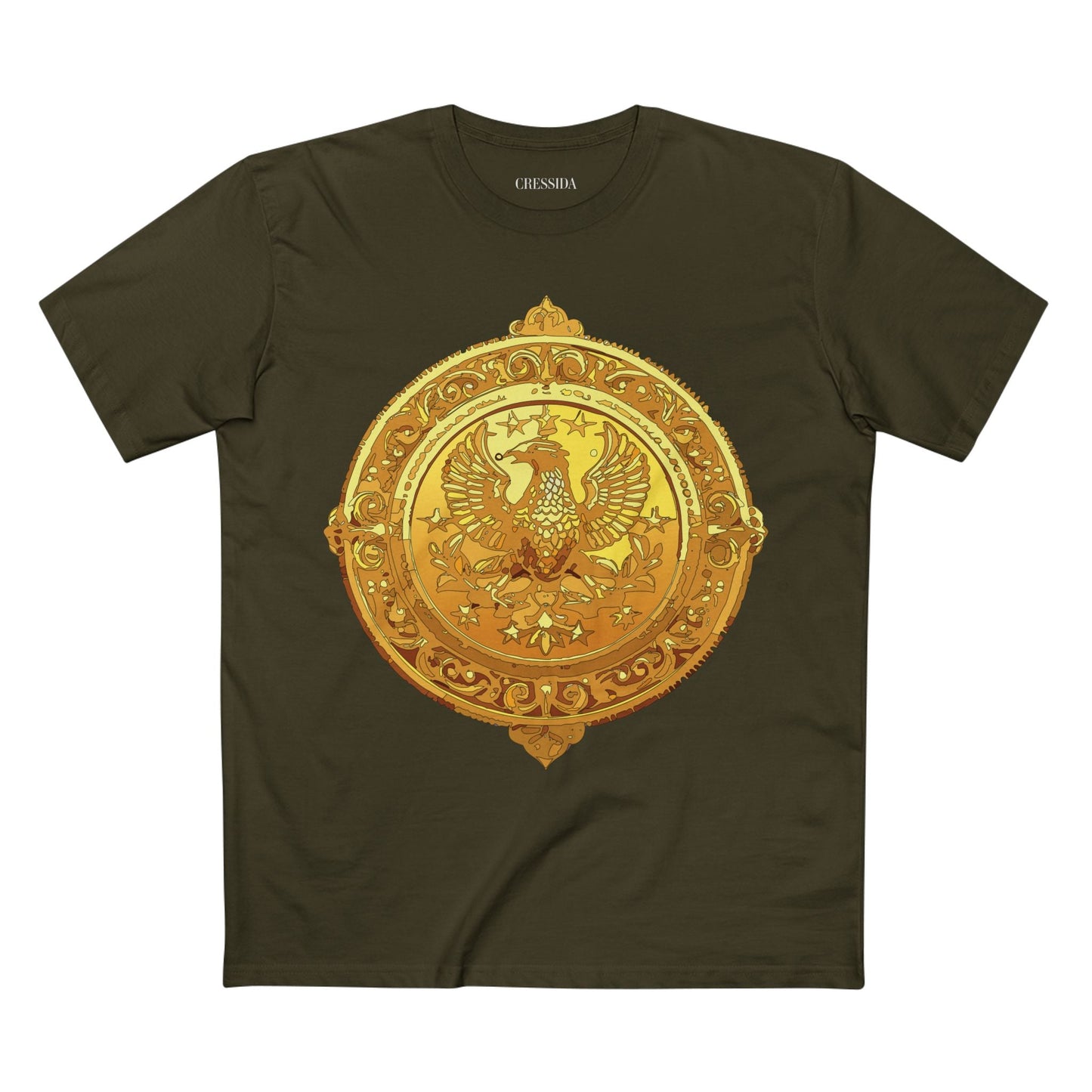 Antique Gold Coin Graphic Design T-Shirt Unisex 100 Cotton With Golden Print Artwork Tee 25