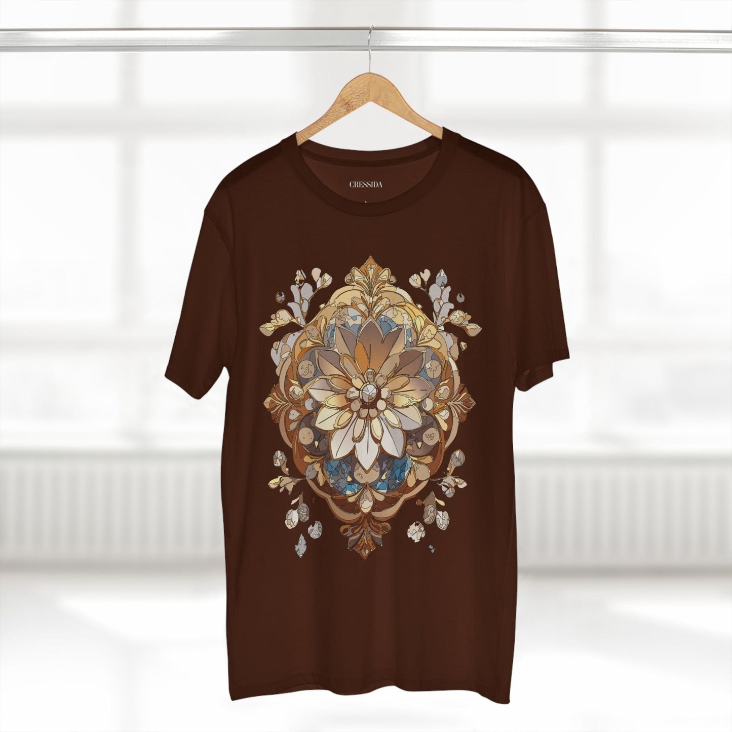 Floral Graphic T-Shirt Unisex 100 Cotton Art Design with Antique Flowers Tee 18