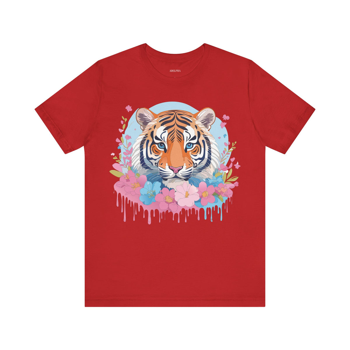 Tiger Graphic Unisex Cotton Bella+Canvas Tee with Art Animal Design e71