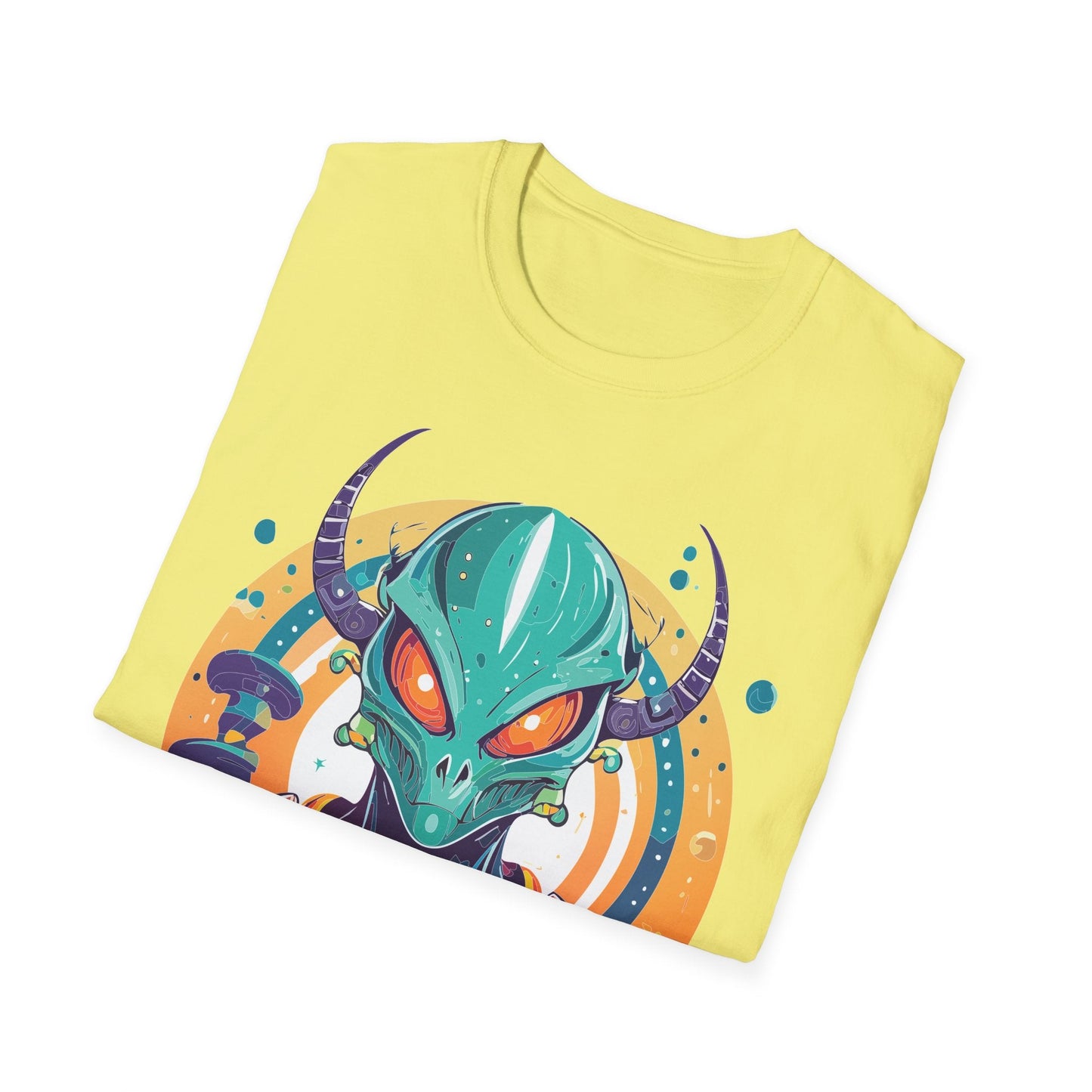 Alien T Shirt Cosmos Shirt Unisex Softstyle Tee 100 Percent Ring Spun Cotton Short Sleeve