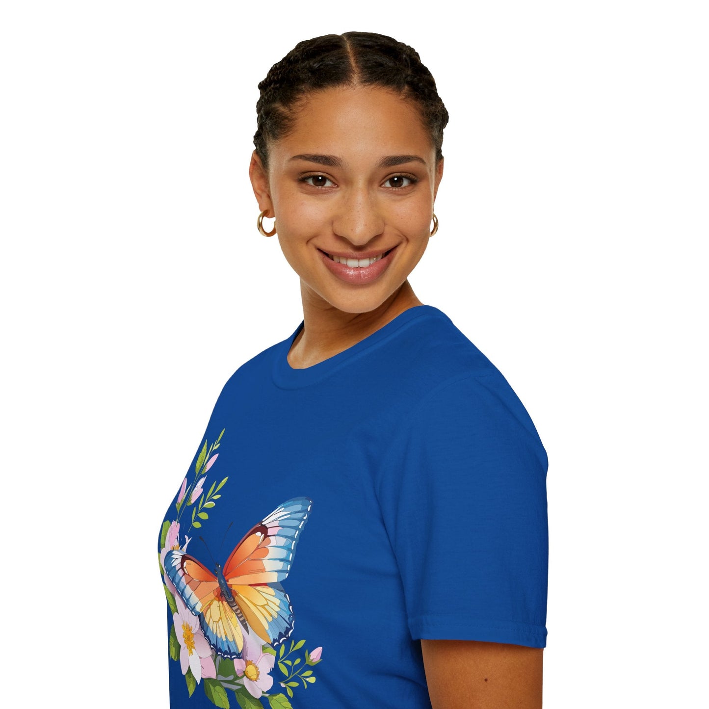 Butterfly T Shirt Unisex Monarch Design Gildan Softstyle 64000 Ring Spun Cotton Tee