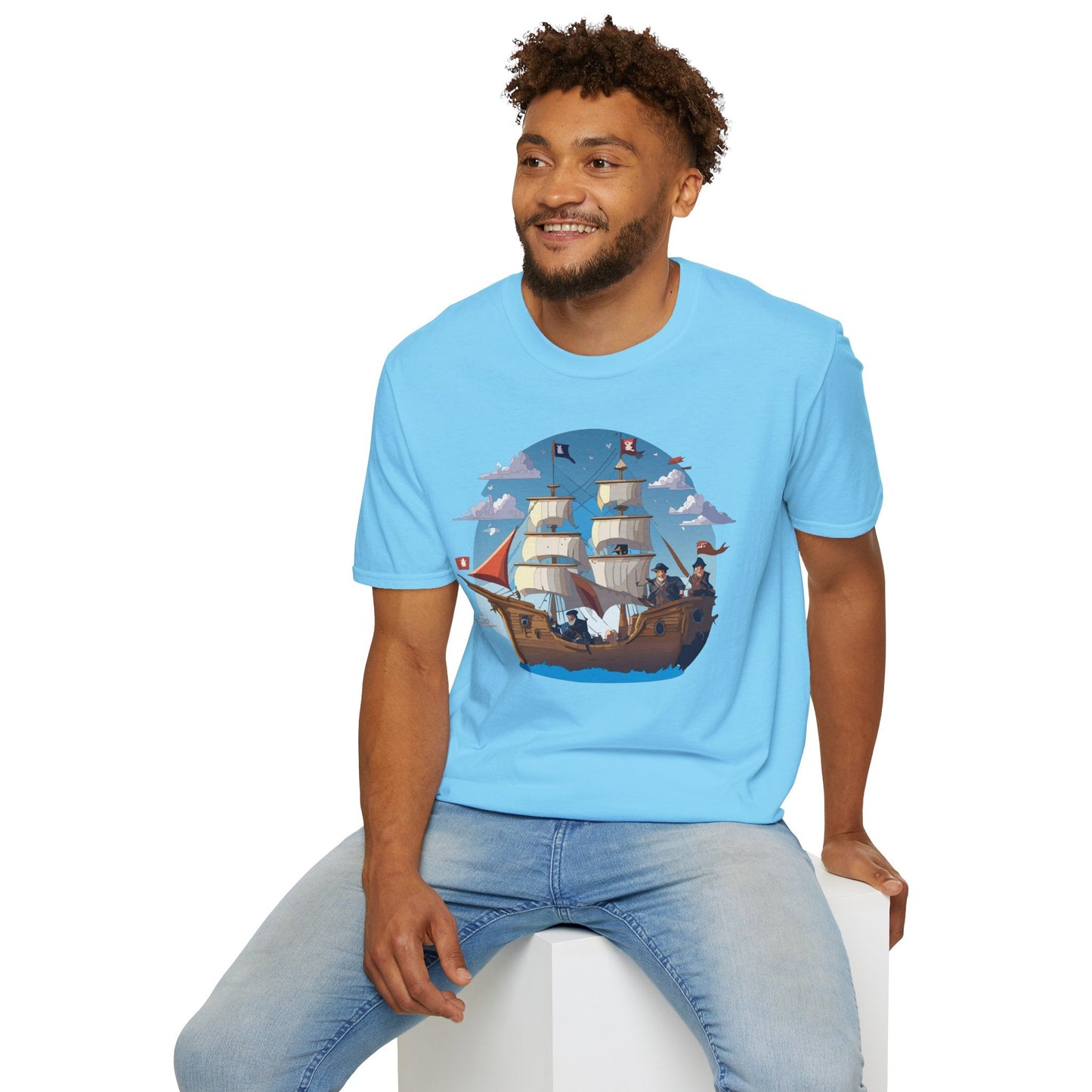 Ship T Shirts Frigate Vessel Tee Unisex Gildan Softstyle 64000 100 Percent Cotton