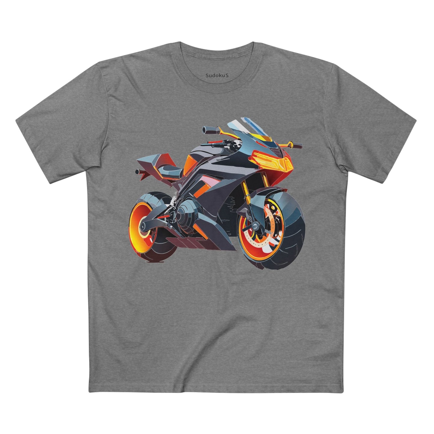Moto Bike Graphic Unisex 100 Cotton Staple Tee 21