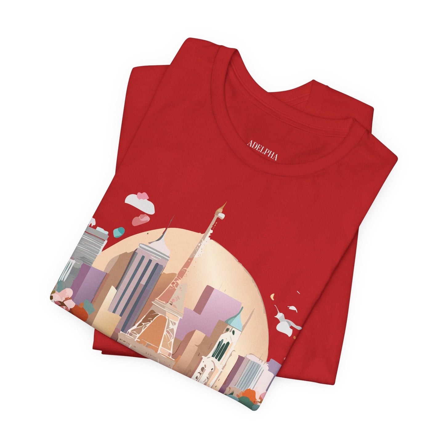 Adelpha Paris Graphic Tee Unisex Short Sleeve Shirt With Vintage Art Design Apparel