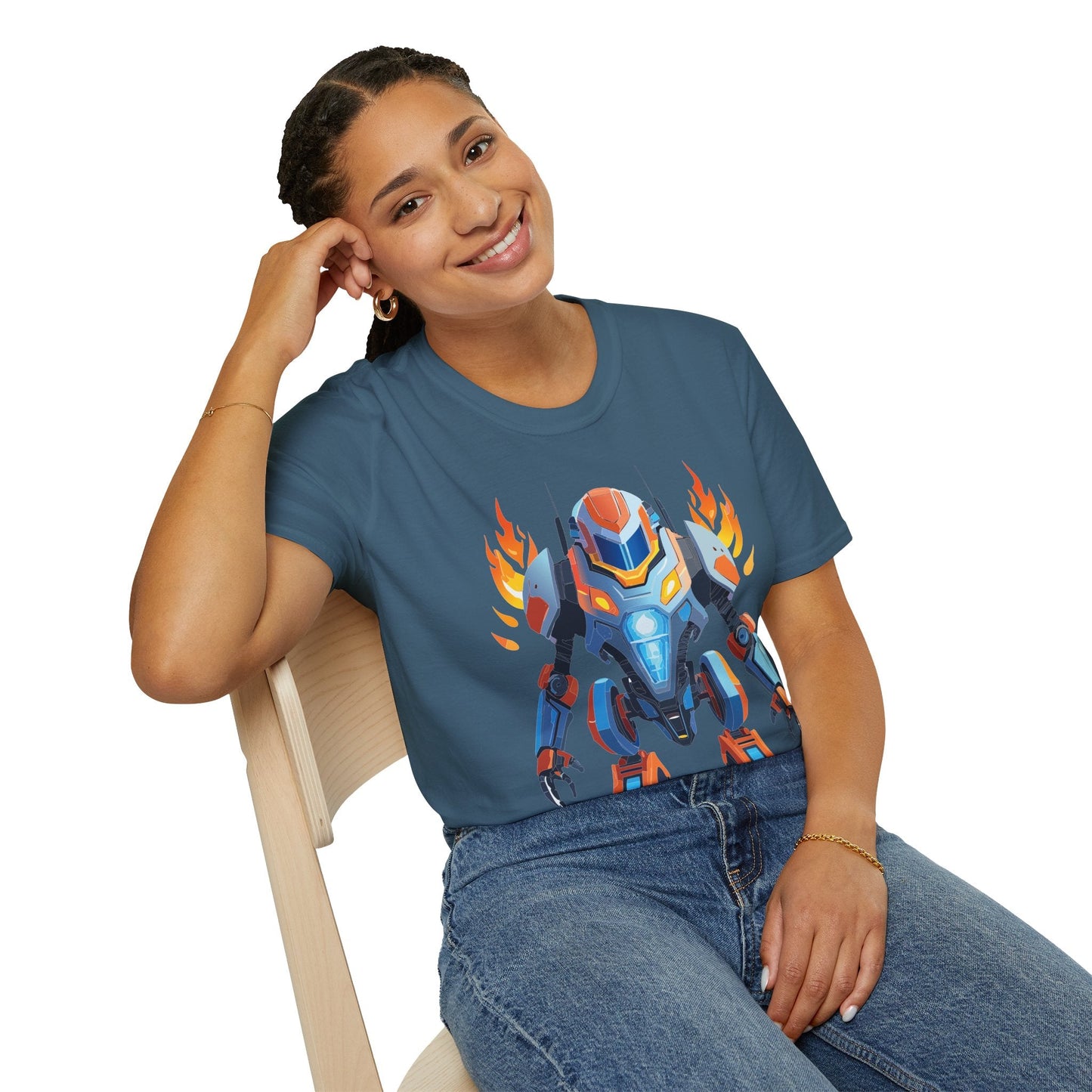 Cyborg Tee Unisex Robot Shirt Terminator Shirt Art Design Gildan Softstyle 64000 Cotton Tee