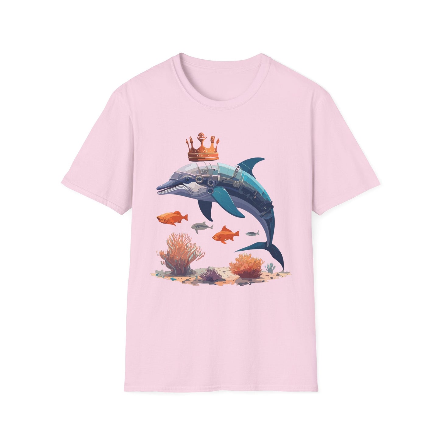 Dolphin Shirt Unisex Softstyle Short Sleeve Tee Gildan 64000 100 Percent Ring Spun Cotton