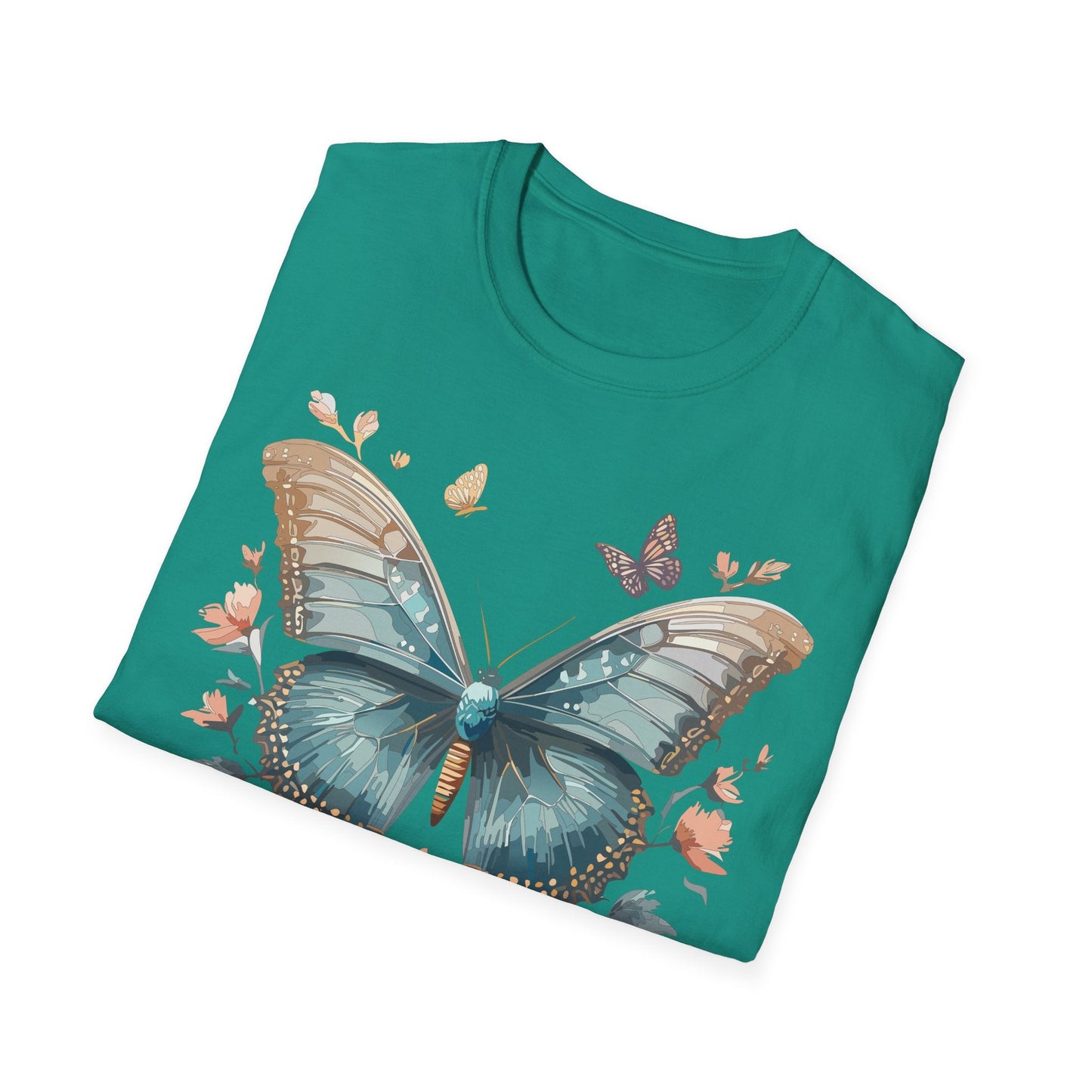 Butterfly Shirt Unisex Monarch T Shirt Gildan Softstyle 64000 Ring Spun Cotton Tee Breathable Comfort