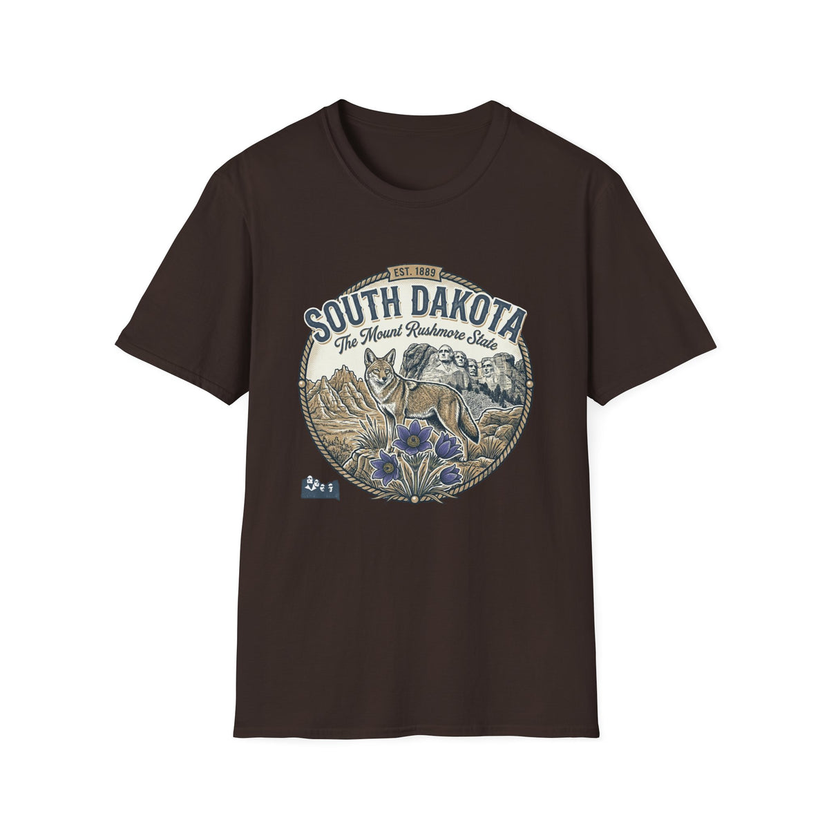 South Dakota Wildlife Tee – State Prairie Flowers Travel Tourist Graphic Tee Unisex 100 Cotton Gildan T-Shirt