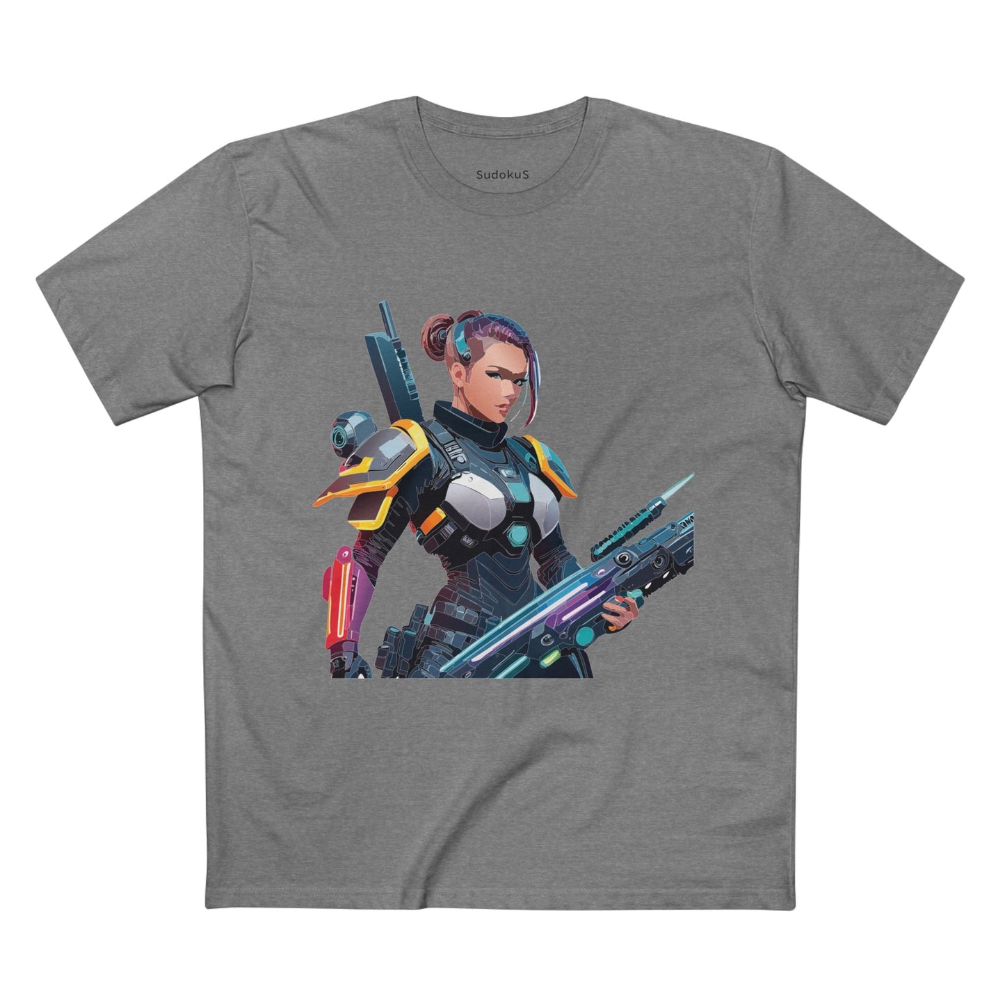 Army-woman Graphic Unisex 100 Cotton Staple Tee 3