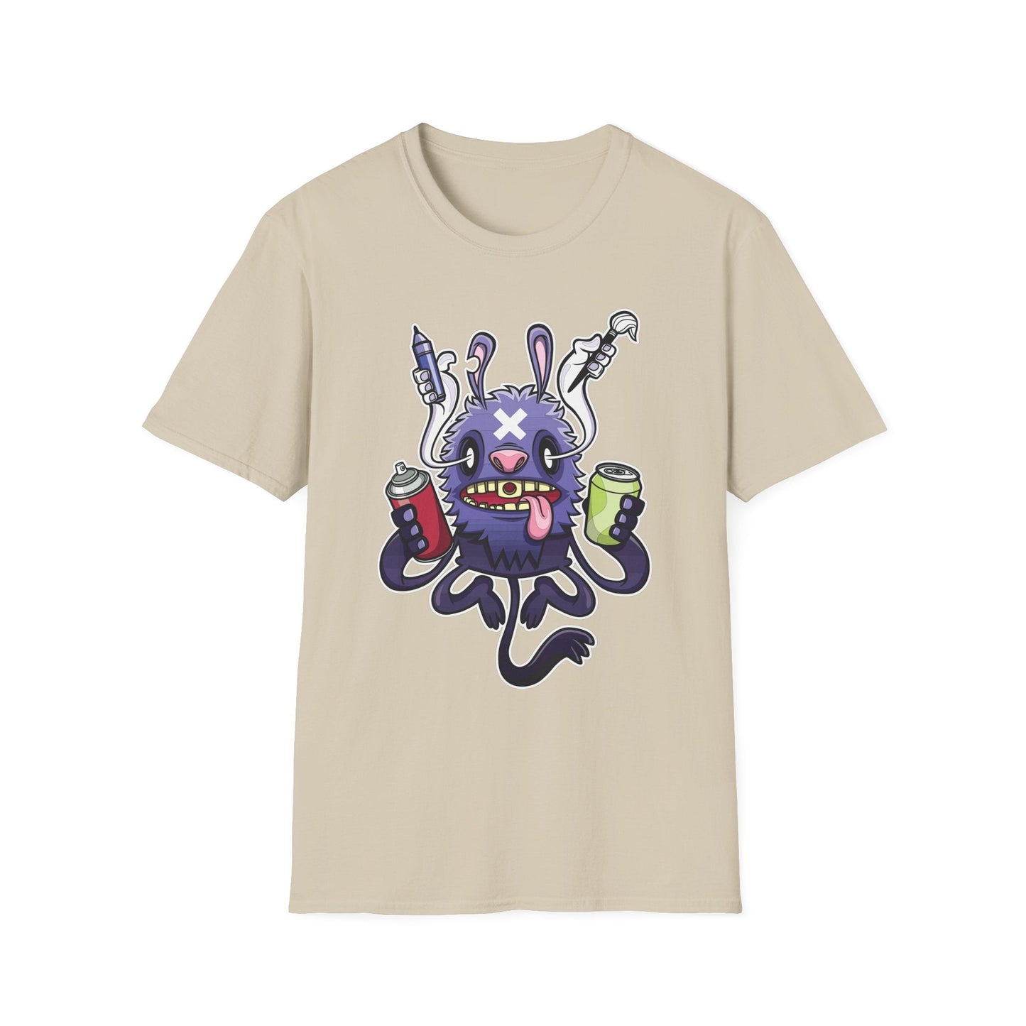 Cartoon T Shirt Animation T Shirt Funny Tee Shirt Unisex Softstyle Gildan 64000 Art Design