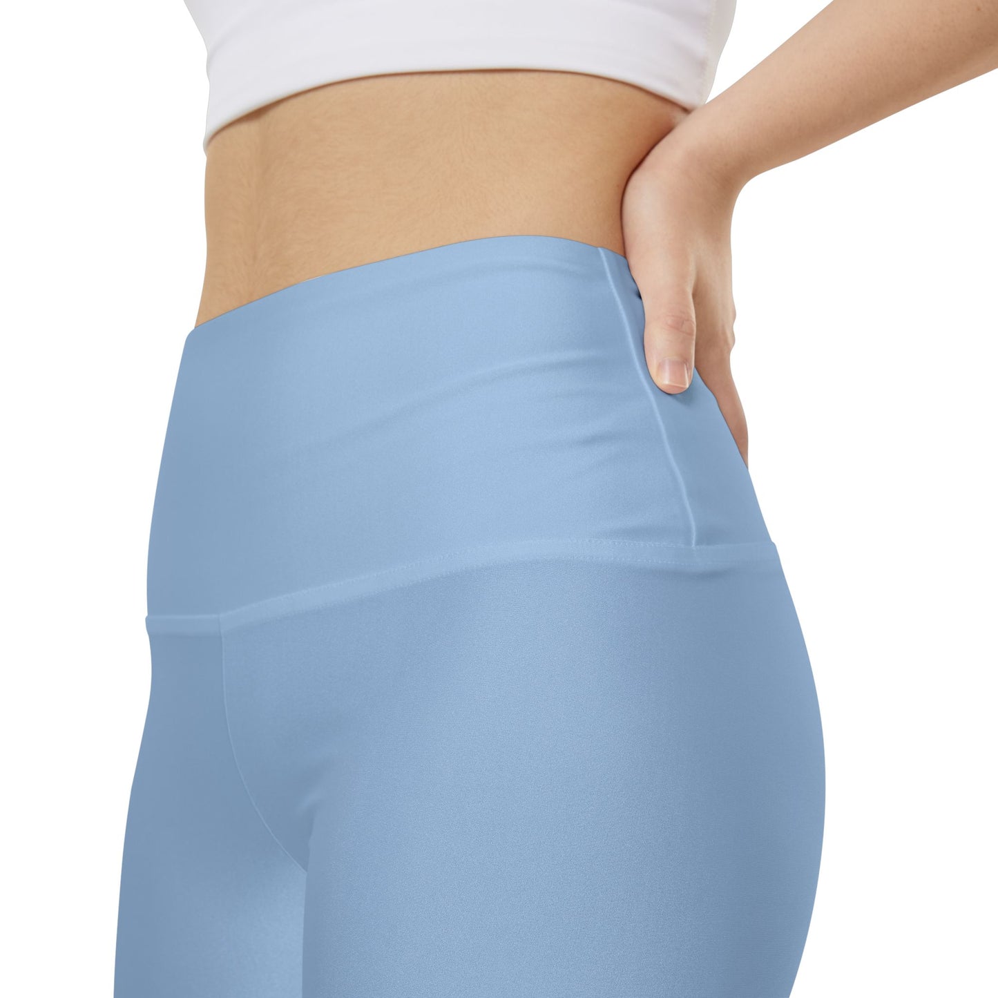 Hope Blue Women's Workout Shorts — Solid High-Waist Biker Shorts for Exercise & Everyday Wear