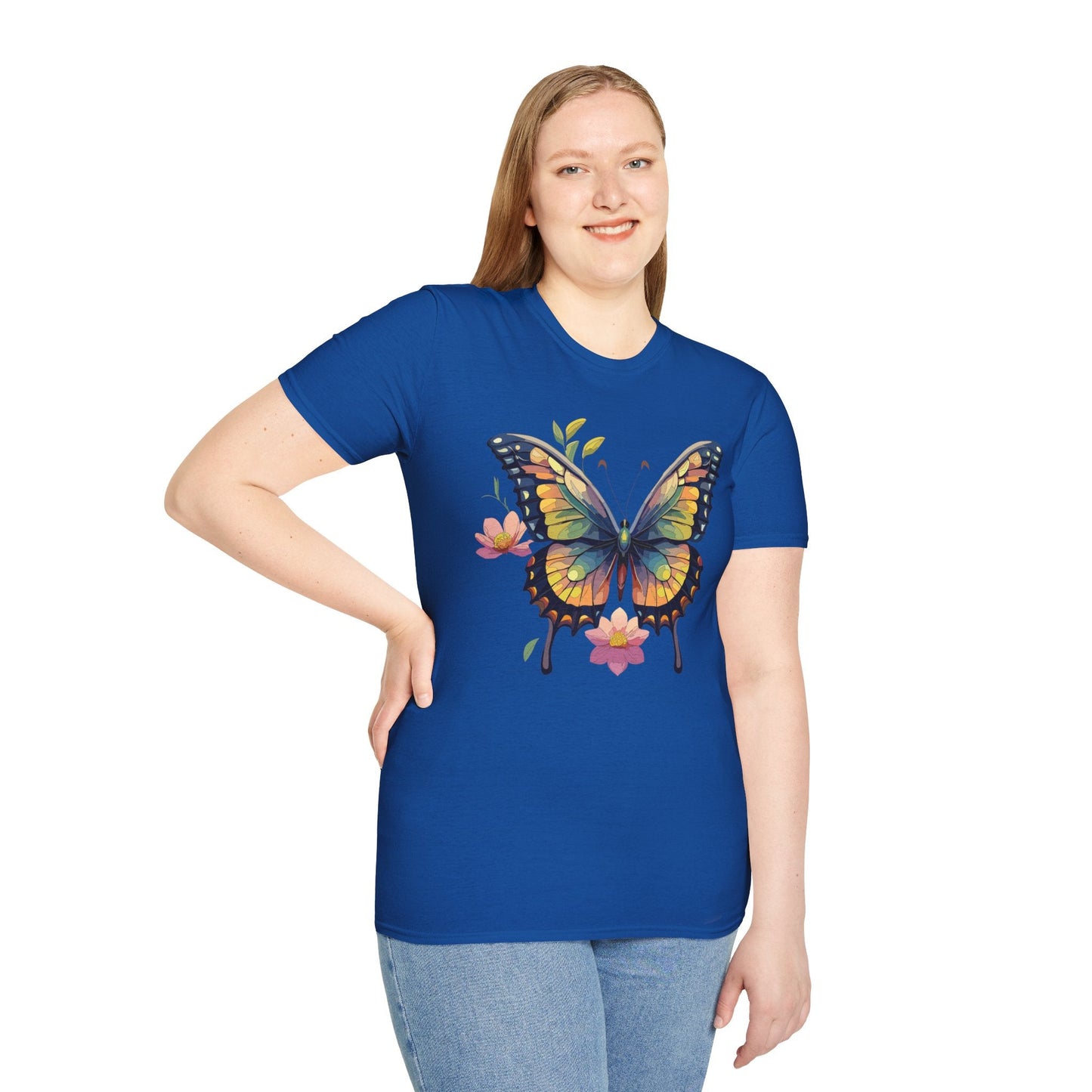 Butterfly Shirt Unisex Monarch Butterfly T Shirt Softstyle Cotton Tee One Hundred Percent Ring Spun
