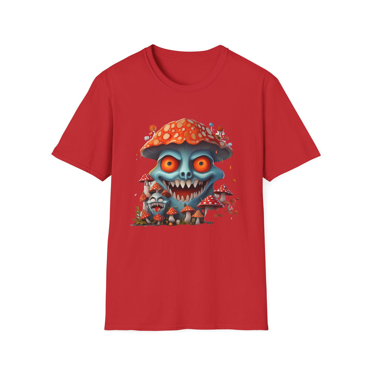 Funny Mashroom Cartoon  Graphic Tee Gildan Unisex 100 Cotton Tee Shirt c24