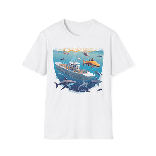 Ocean Graphic Unisex Softstyle Cotton Tee 7