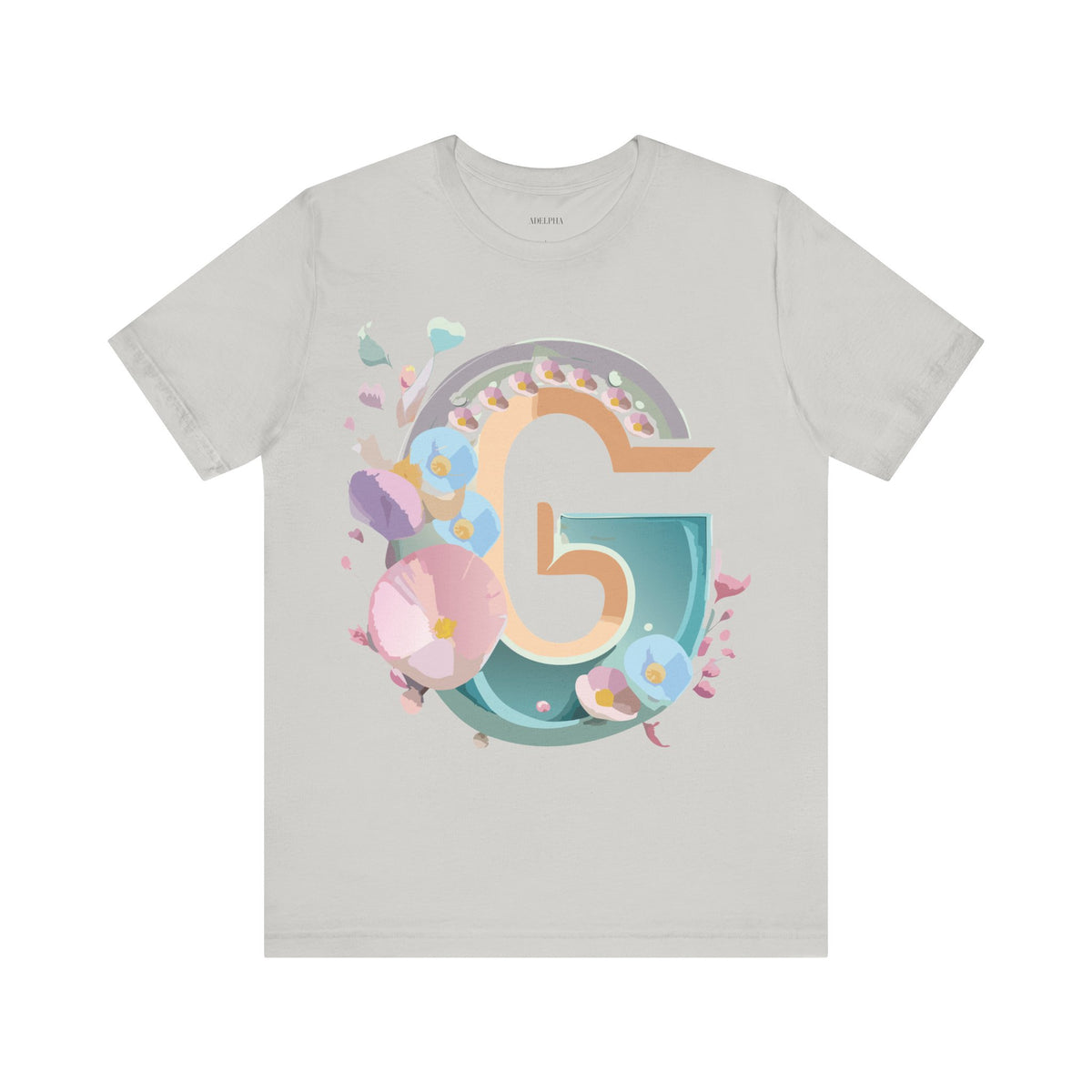 Letter G Graphic Unisex Cotton Bella+Canvas Tee with Art Letter Design