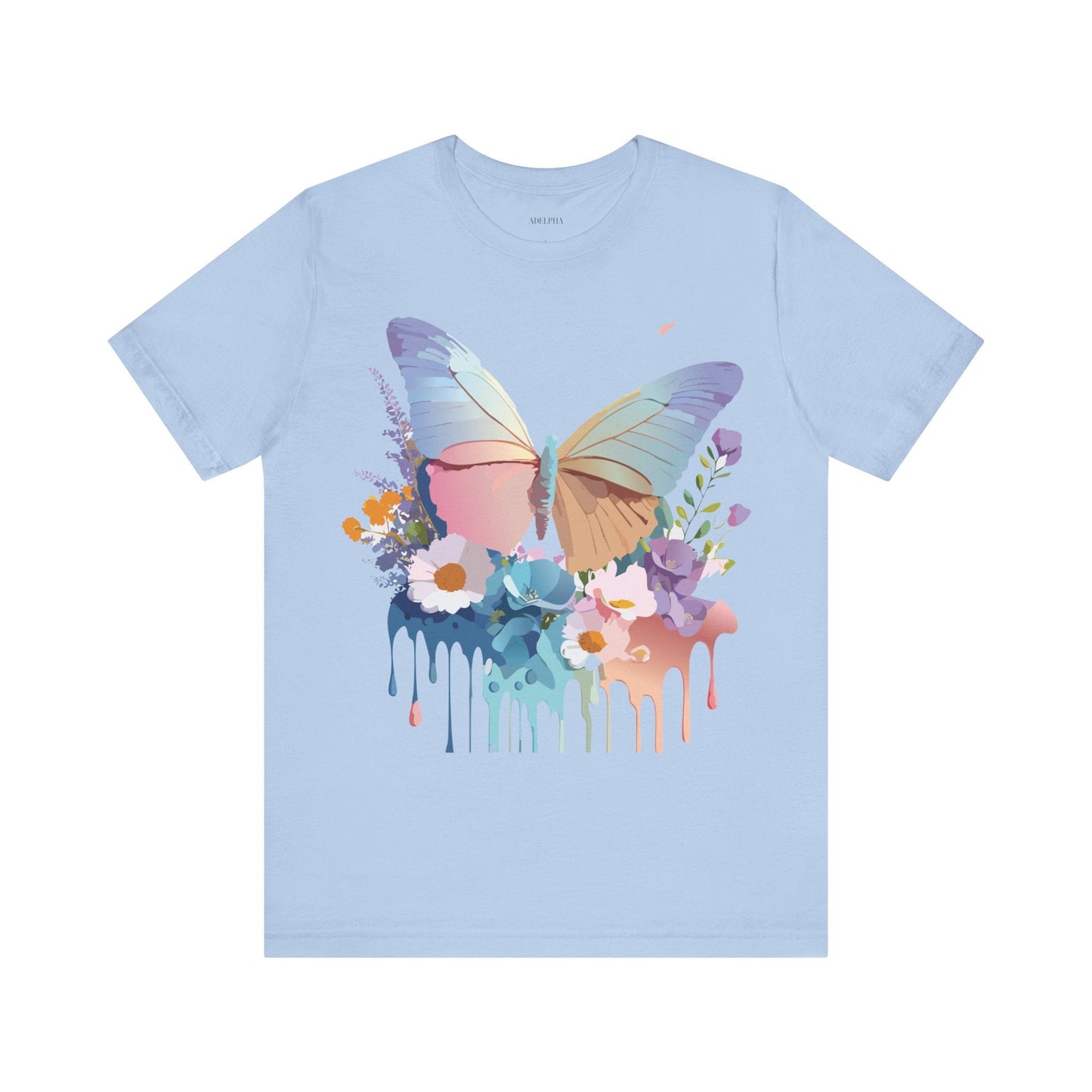 Butterfly Graphic Tee Unisex Vintage Inspired Art Design by Adelpha