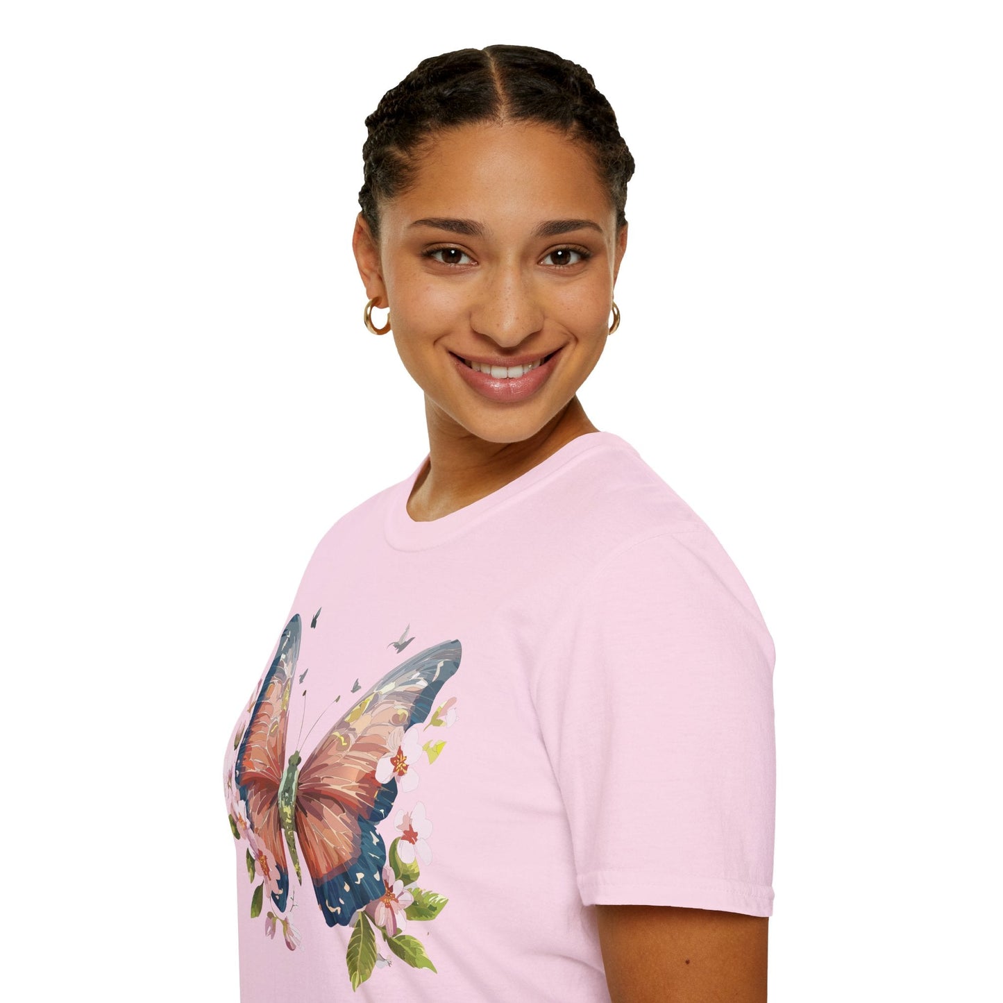 Unisex Monarch Butterfly T Shirt Softstyle 64000 Gildan Ring Spun Cotton Tee Lightweight Comfort
