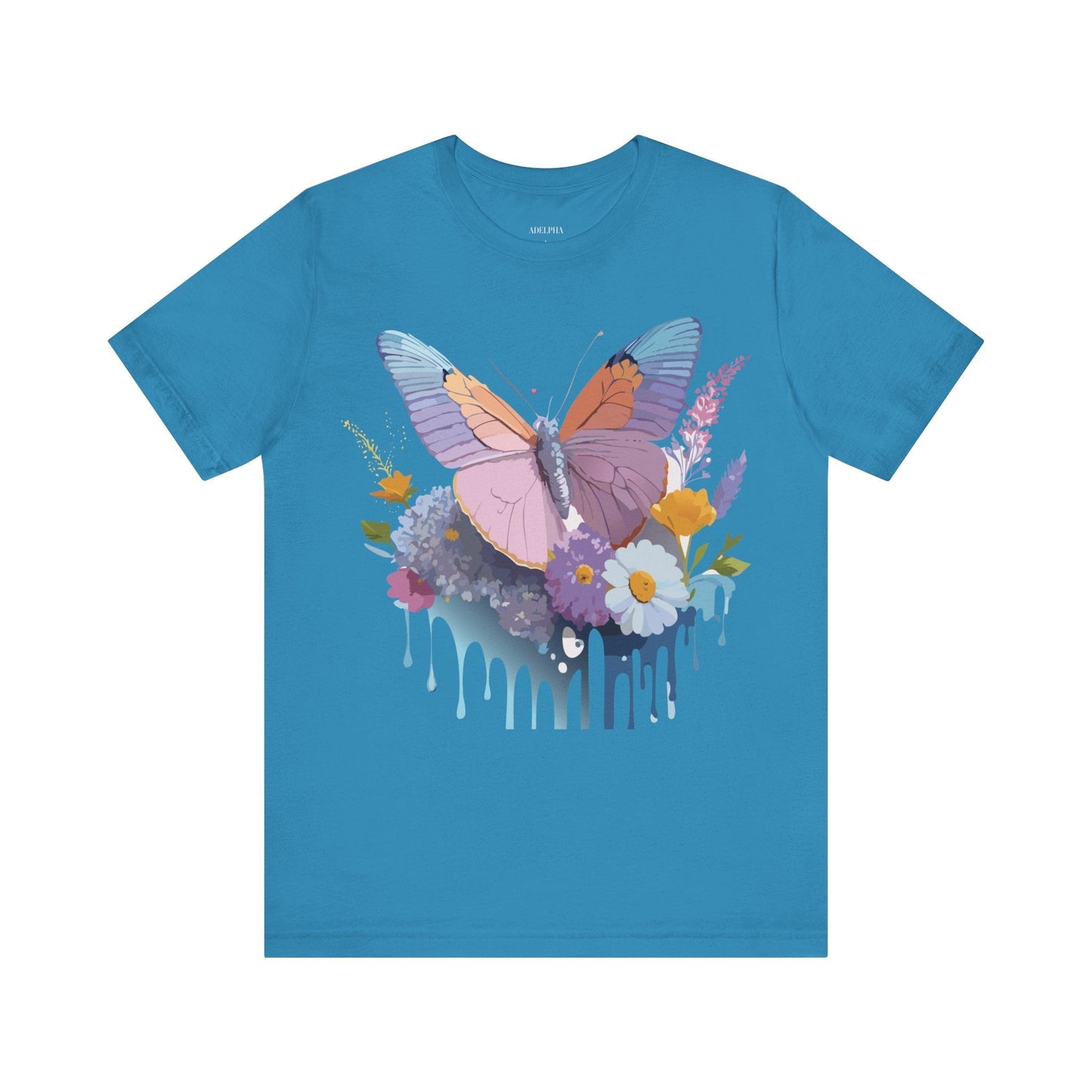 Butterfly Graphic Tee Unisex Short Sleeve Vintage Inspired Art Adelpha