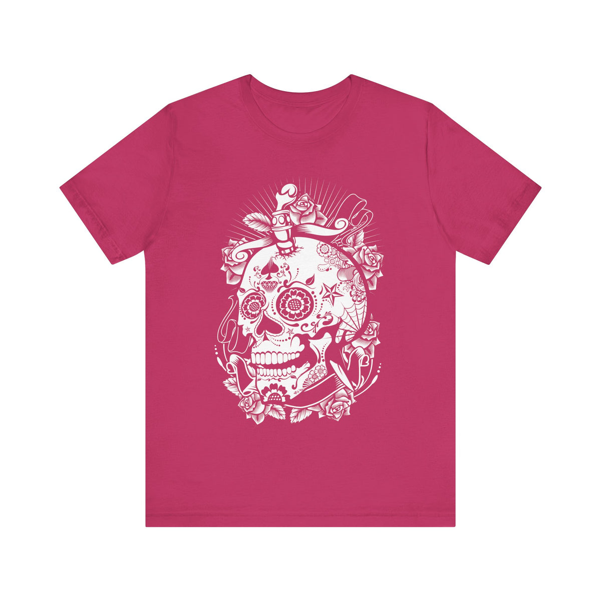Skull Graphic Unisex Cotton Bella+Canvas Tee with Art Design