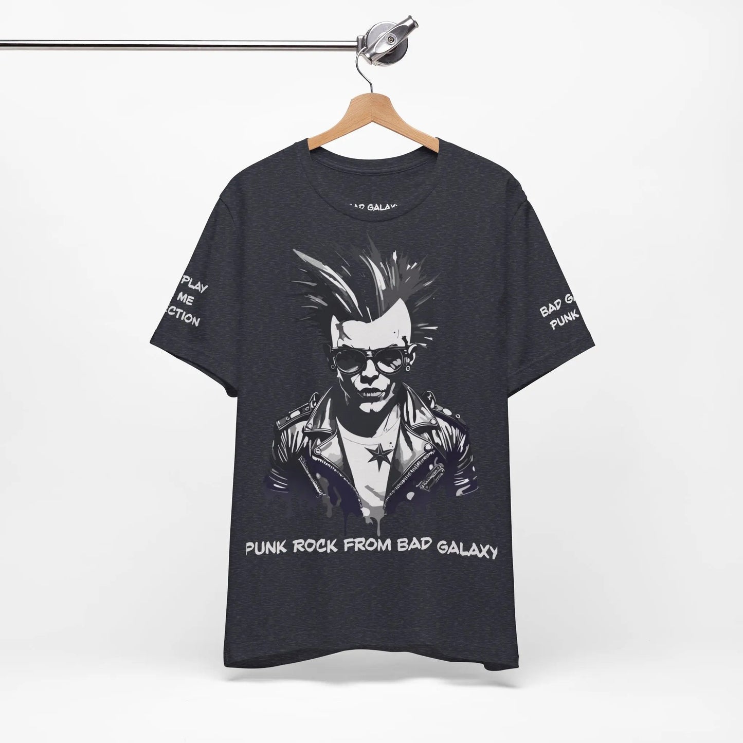 Bad Galaxy Punk Rock Tee Shirt Lightweight Fabric Made To Order 100 Percent Cotton Eco Friendly Inks