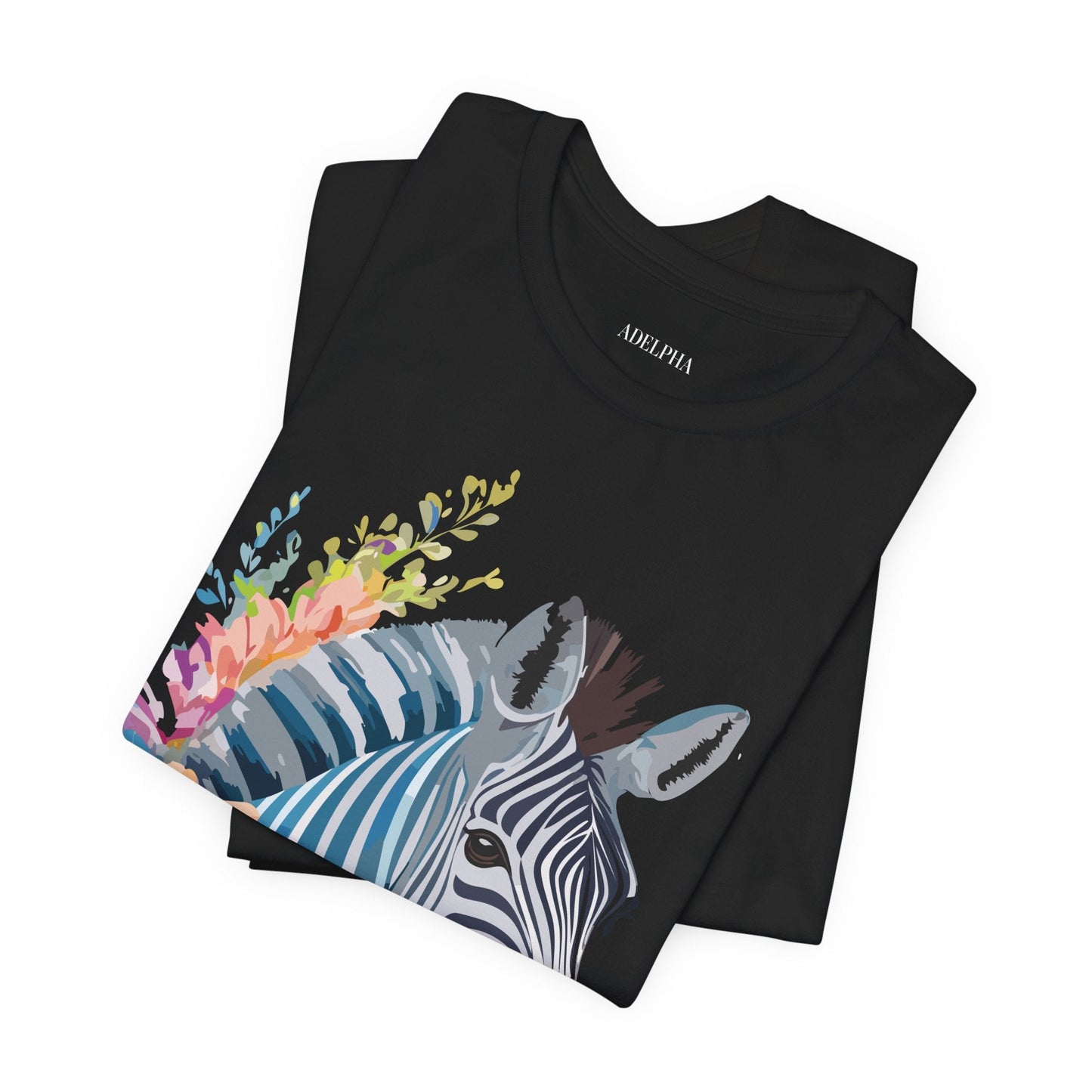 Zebra Graphic Unisex 100 Cotton Vintage Animal Art T-Shirt 2